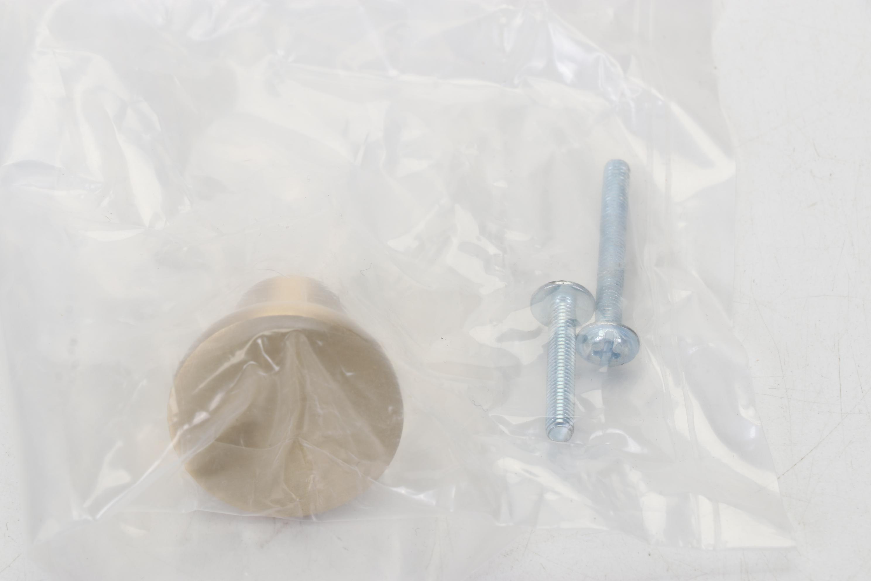 Satin Brass Cabinet Knobs in Two Sizes