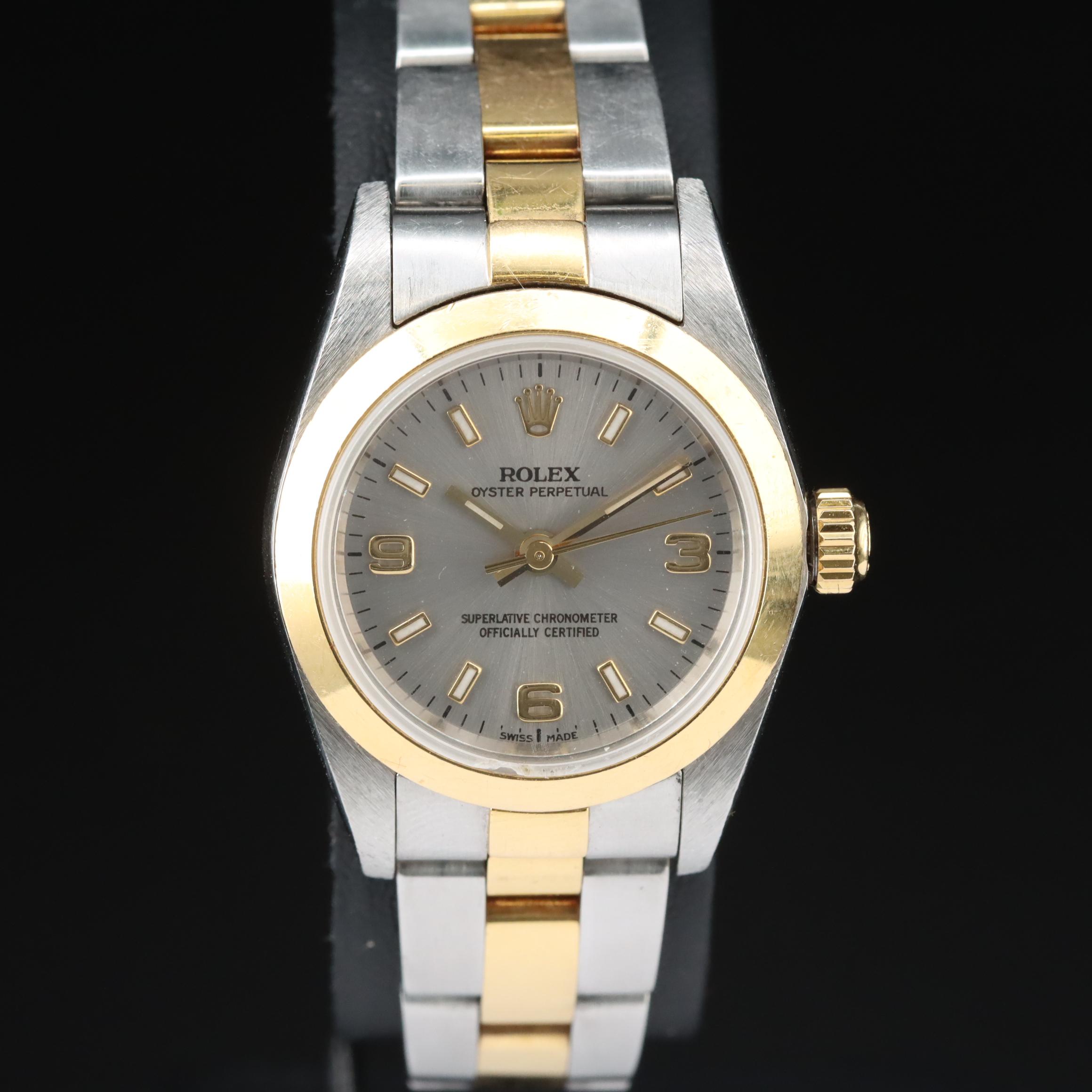 2000 Rolex Oyster Perpetual 18K and Stainless Steel Watch