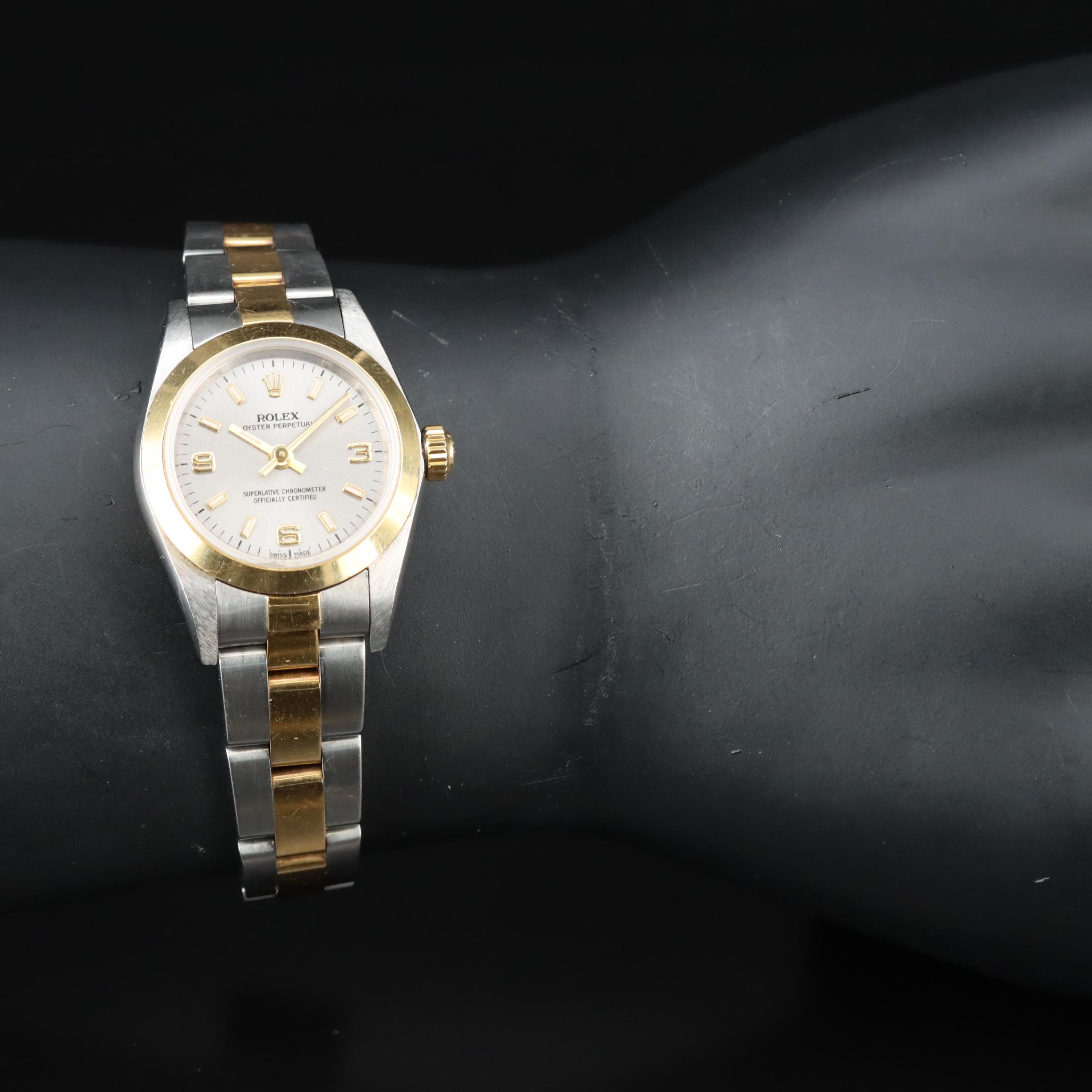 2000 Rolex Oyster Perpetual 18K and Stainless Steel Watch