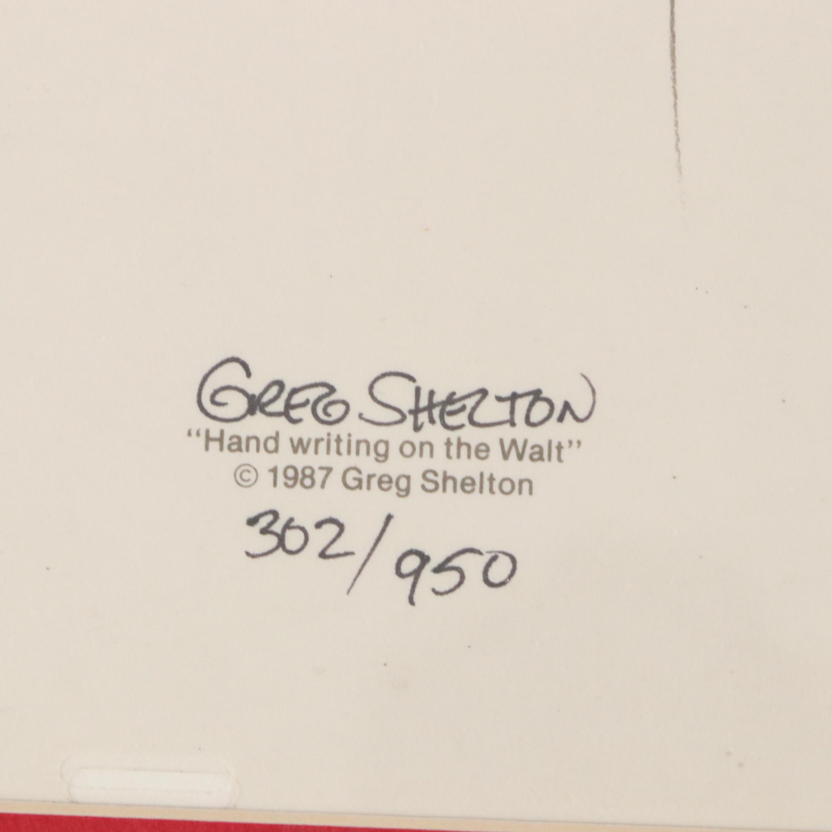 Greg Shelton Animation Cel 
