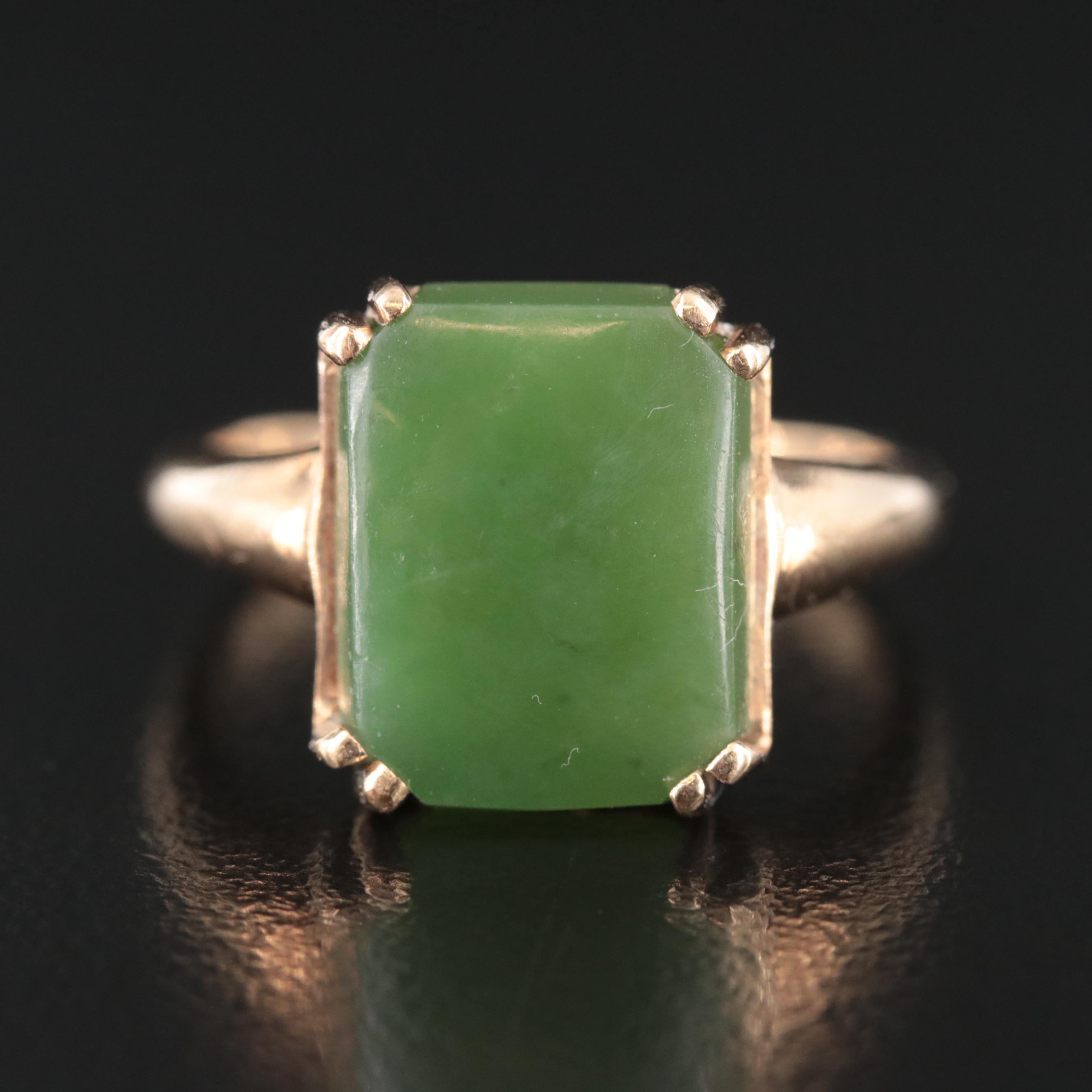 14K Nephrite Ring