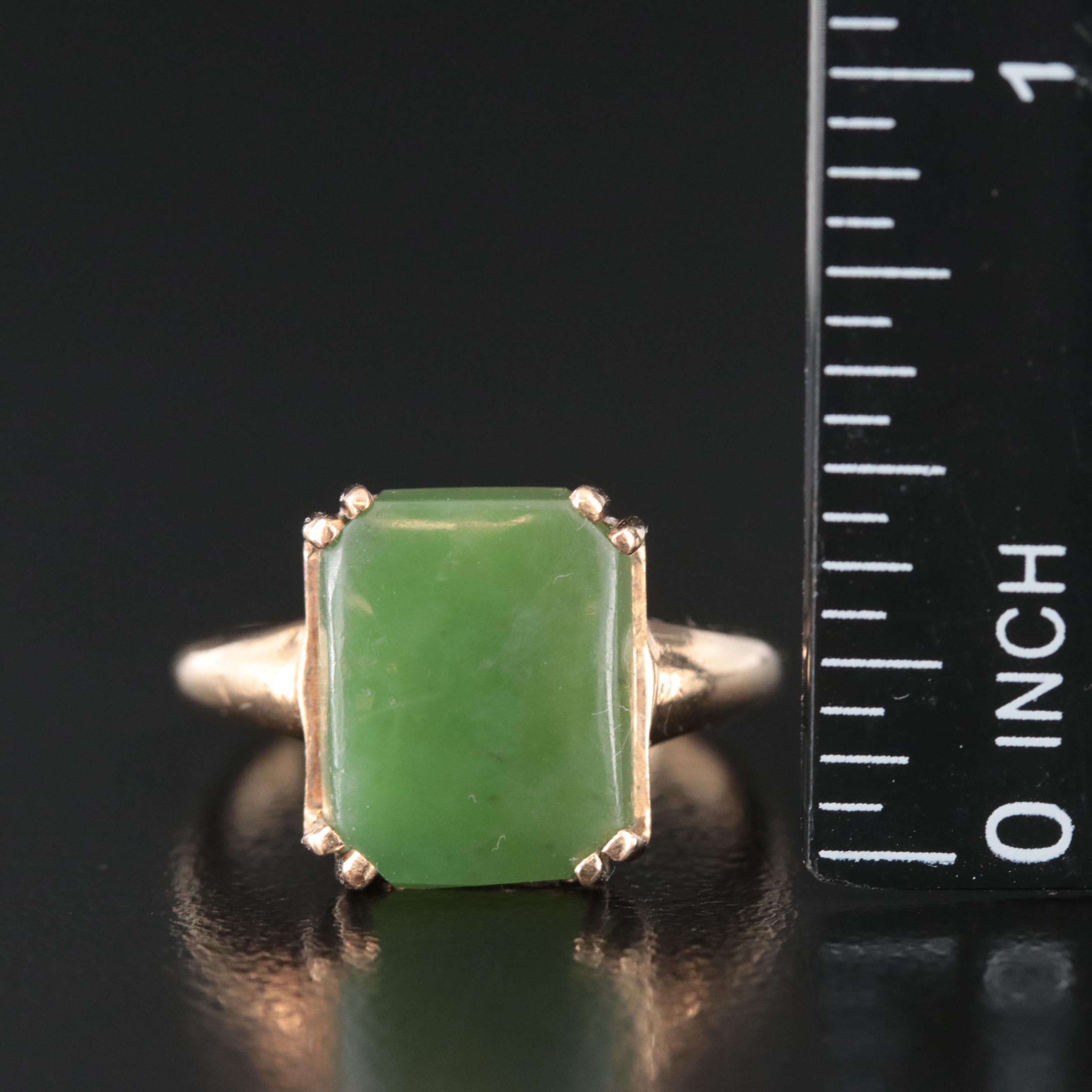 14K Nephrite Ring