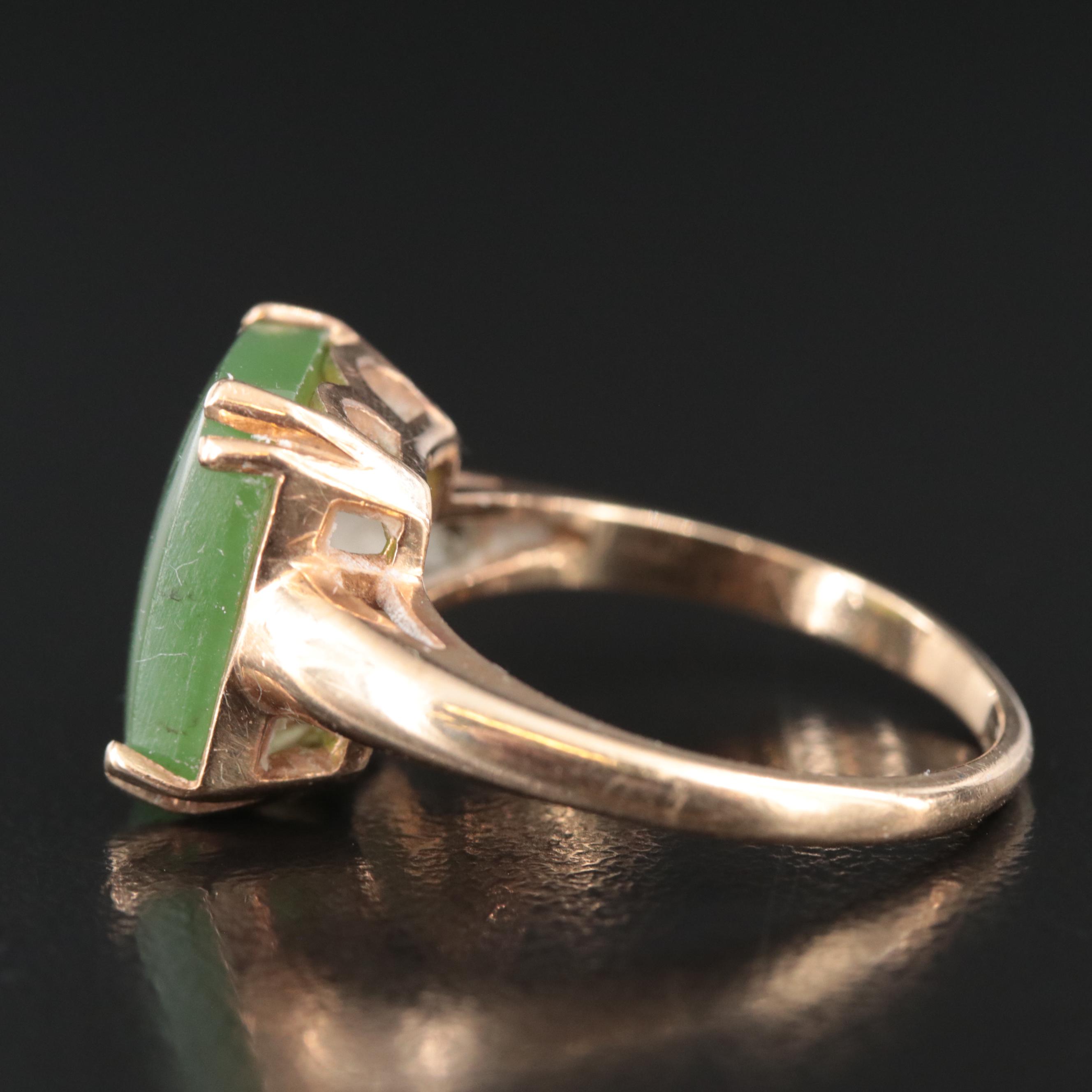 14K Nephrite Ring