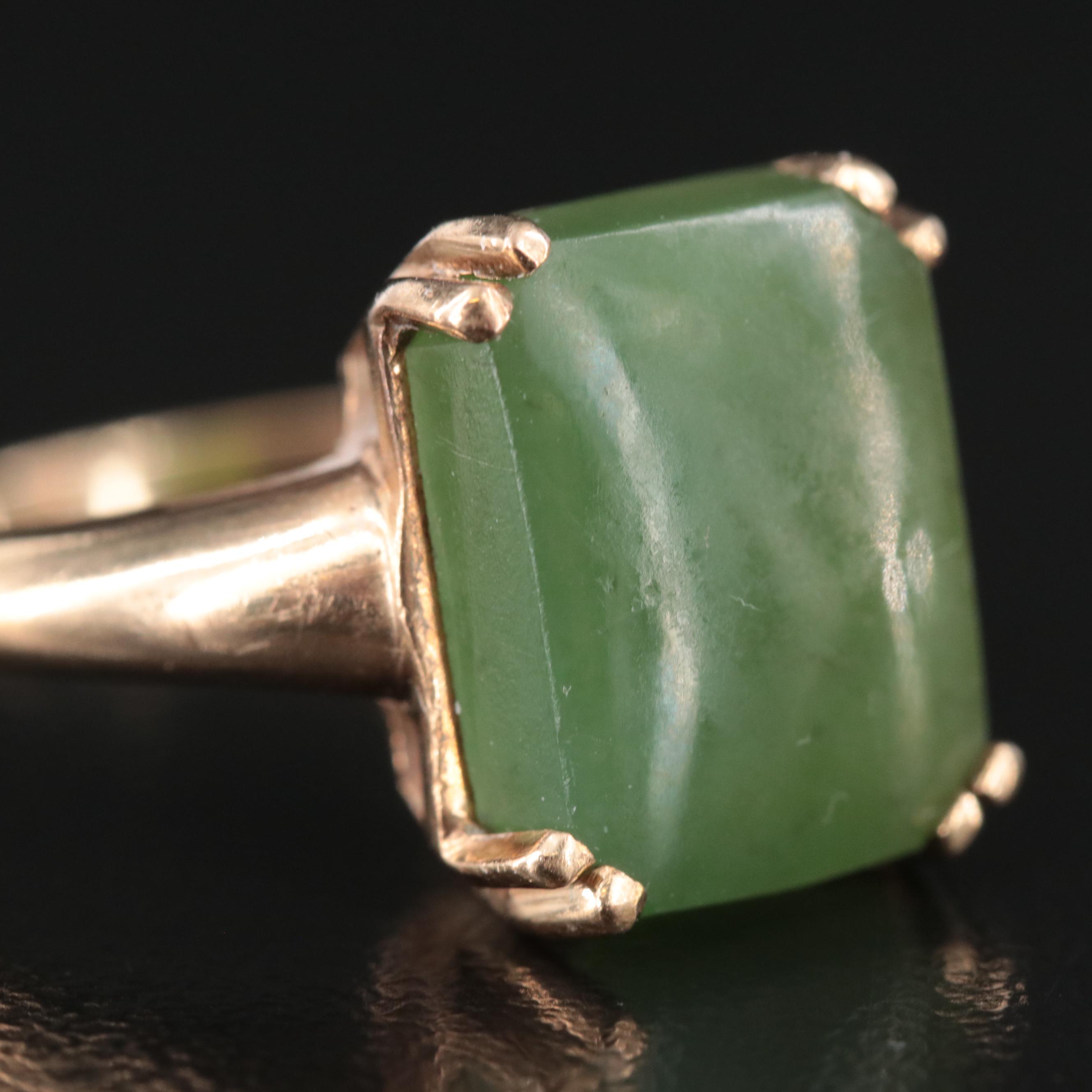 14K Nephrite Ring