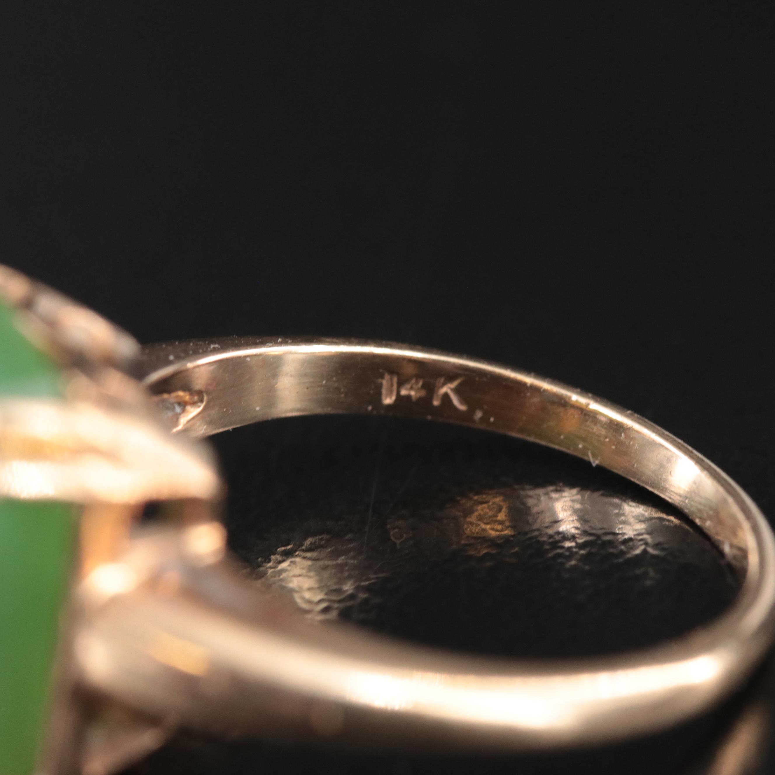 14K Nephrite Ring