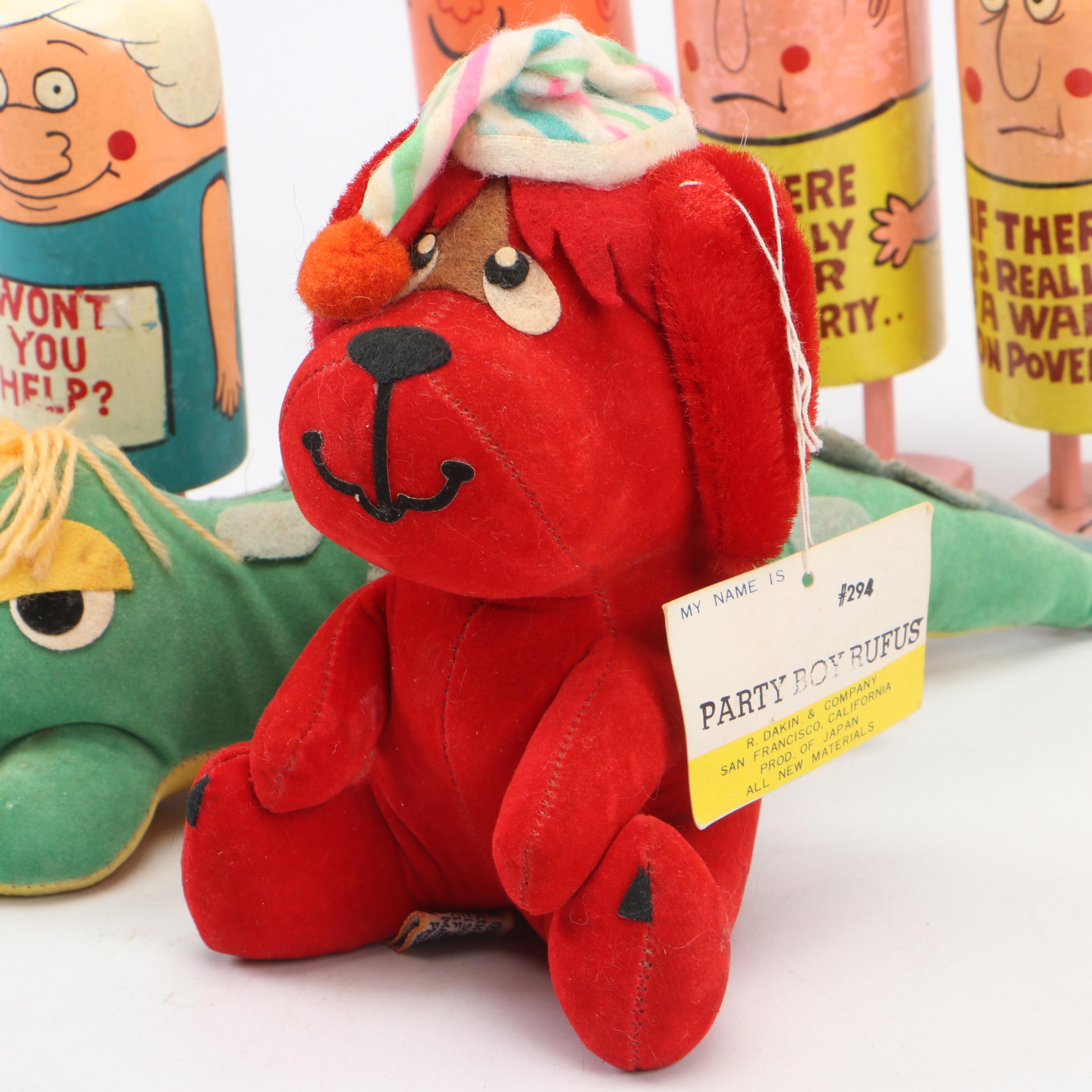 Pride Creations "Popsie" Figurines with Dakin "Dream Pets" Stuffed Toys