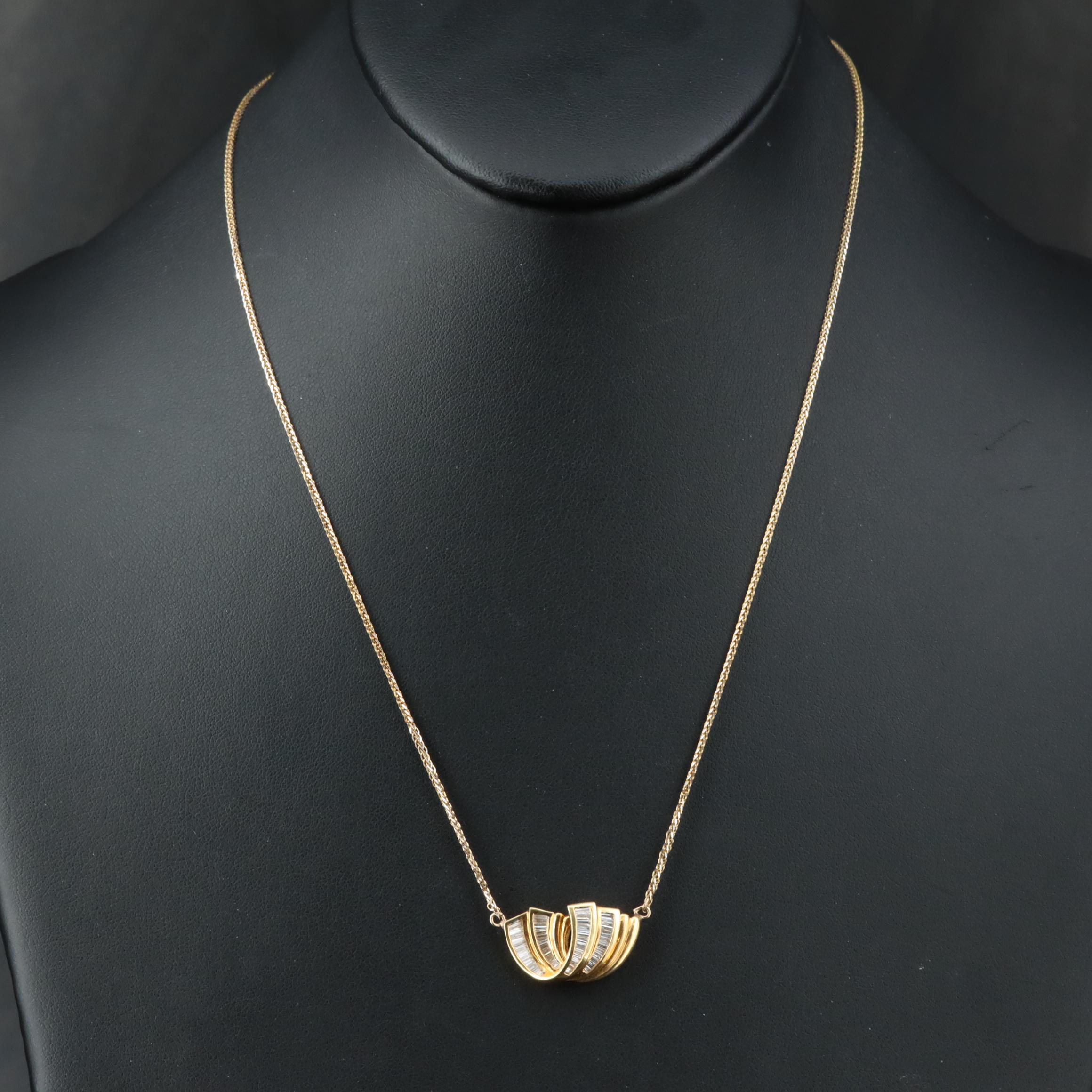 18K and 14K 0.67 CTW Diamond Necklace