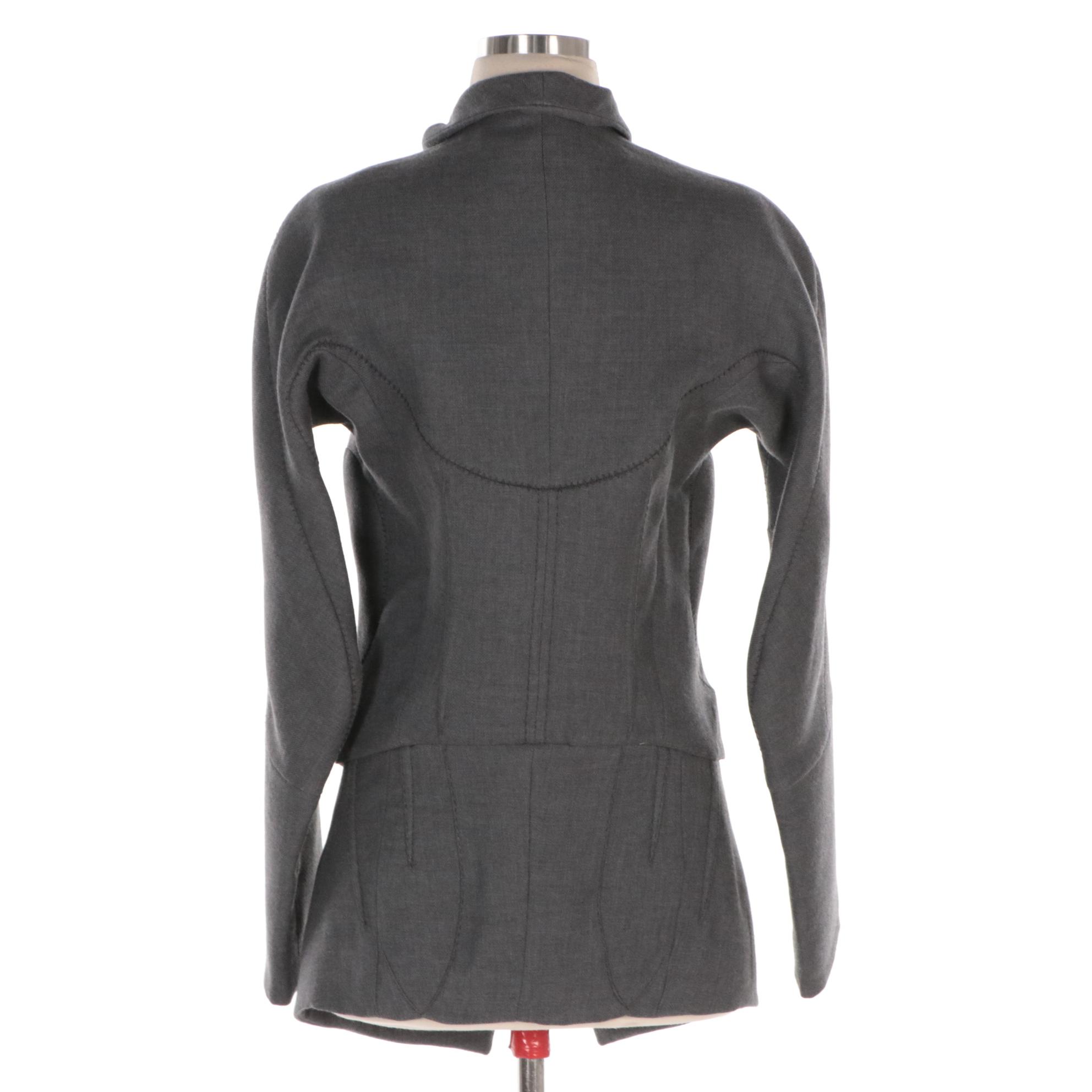 Marithe+Francois Girbaud Interfashion Spa Rimini Wool Jacket with Stitch Detail