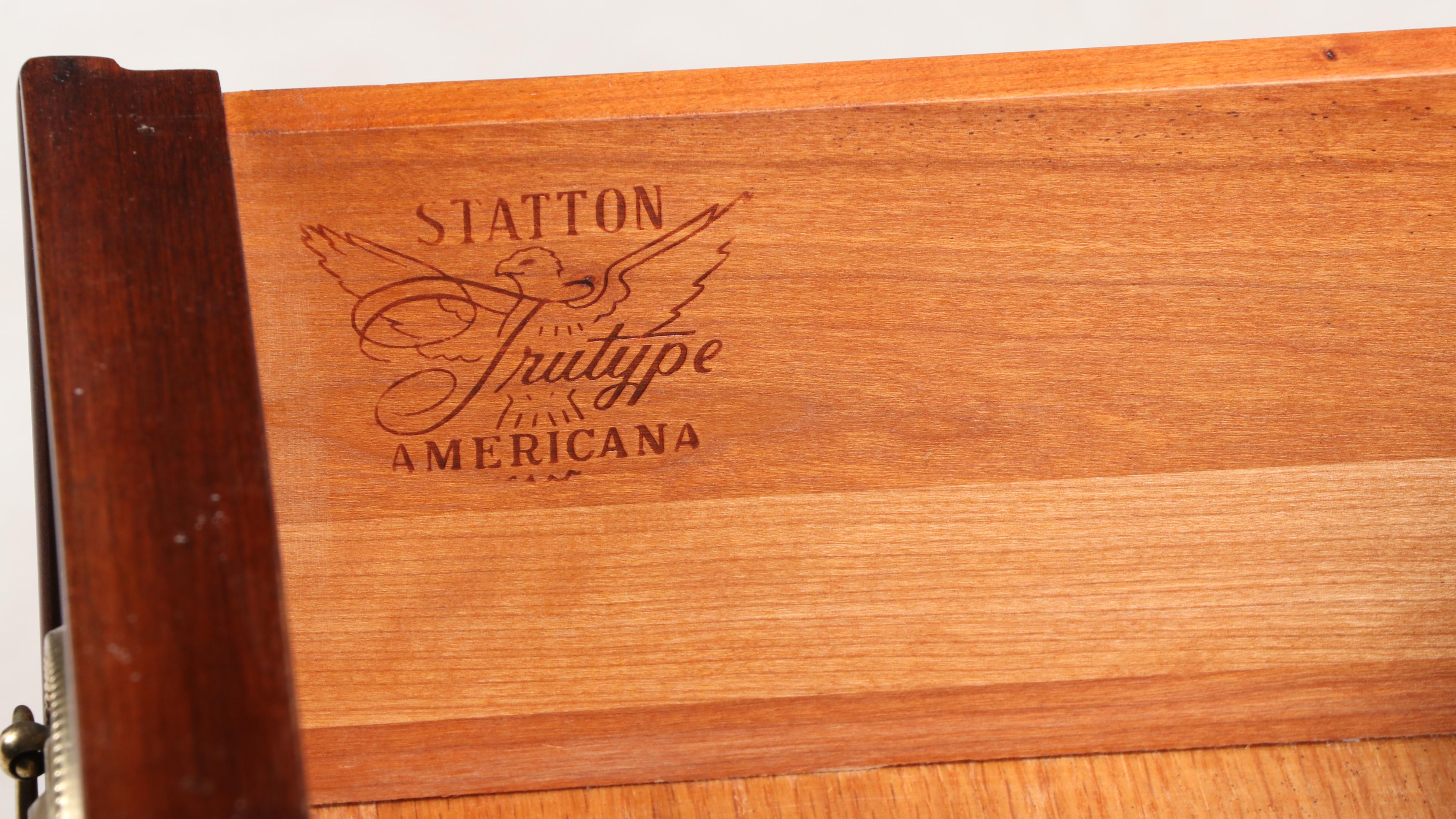 Statton "Trutype Americana" Federal Style Cherrywood Sideboard, 20th Century