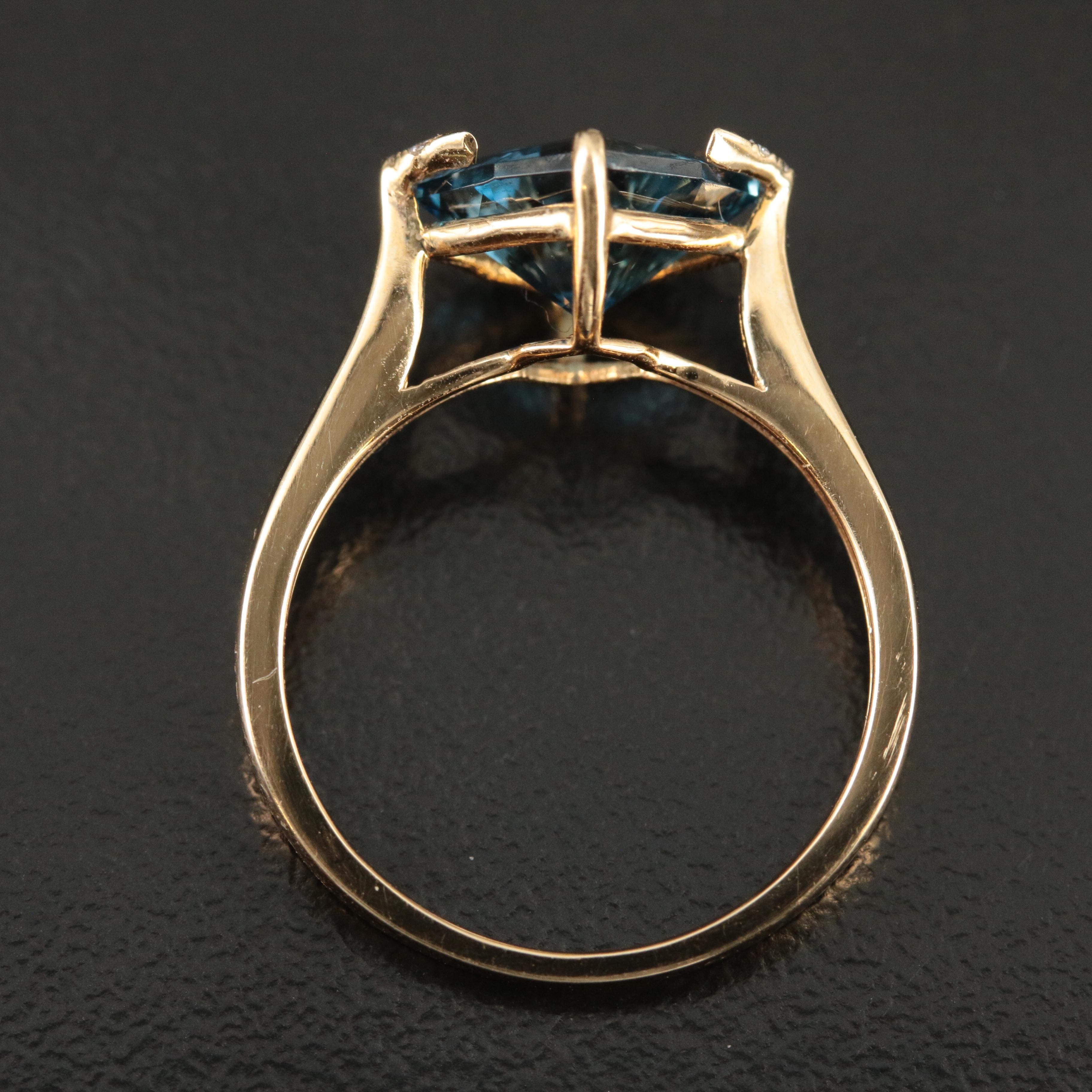 14K Topaz and Diamond Ring