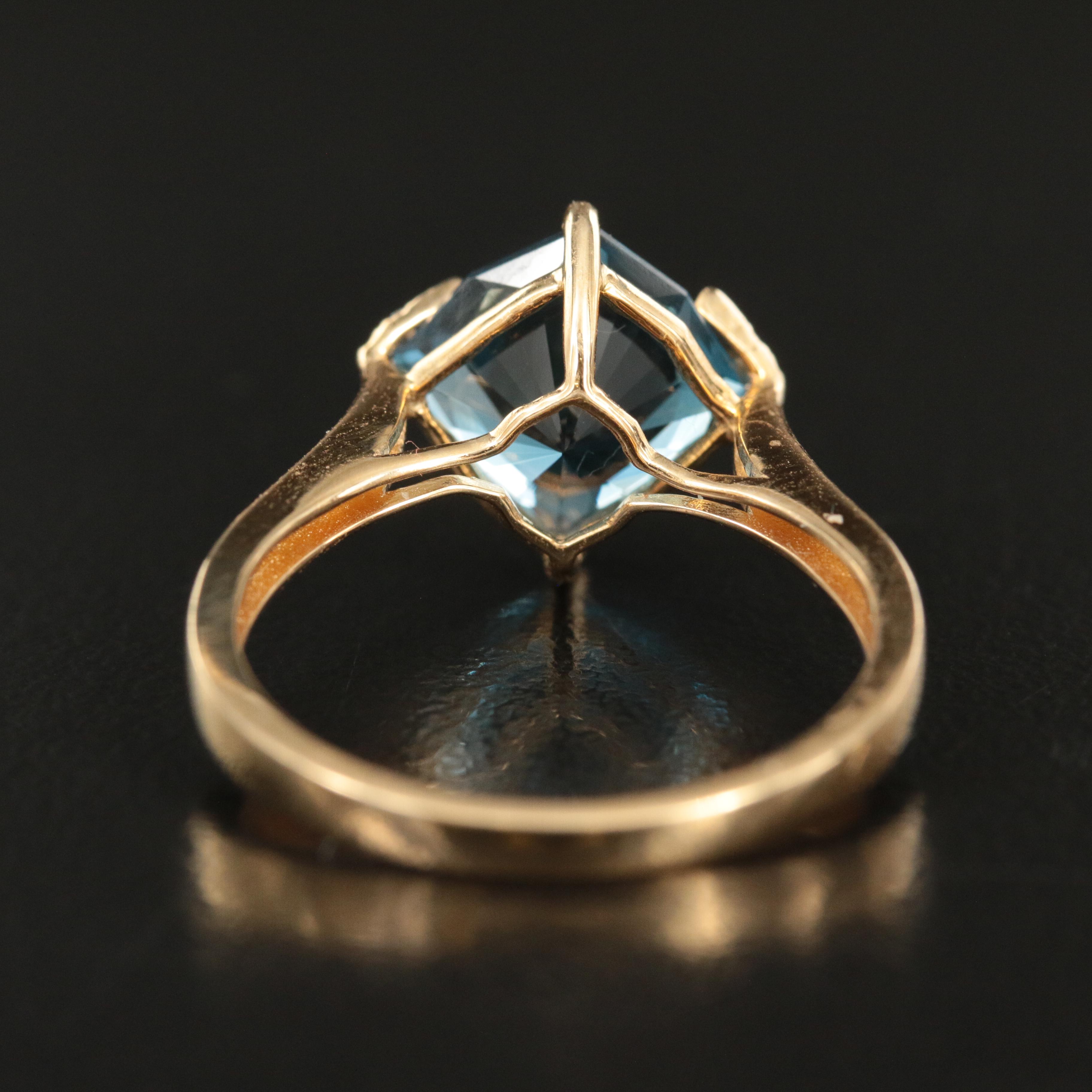 14K Topaz and Diamond Ring