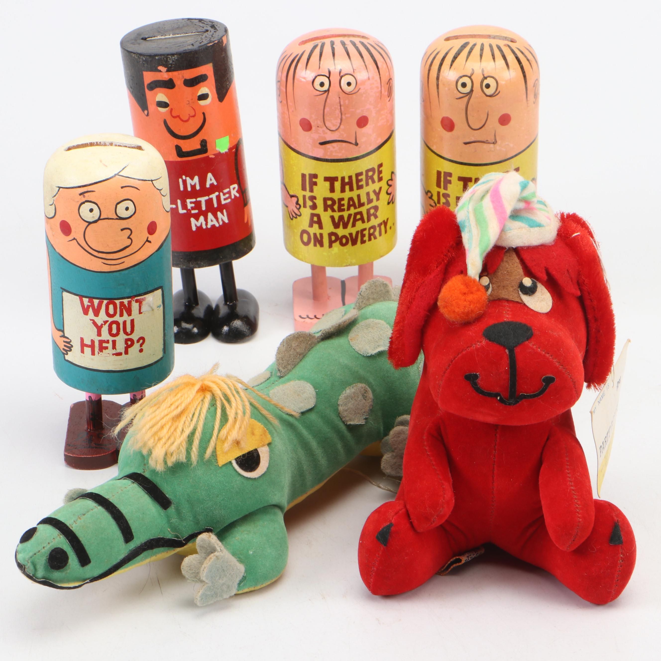 Pride Creations "Popsie" Figurines with Dakin "Dream Pets" Stuffed Toys