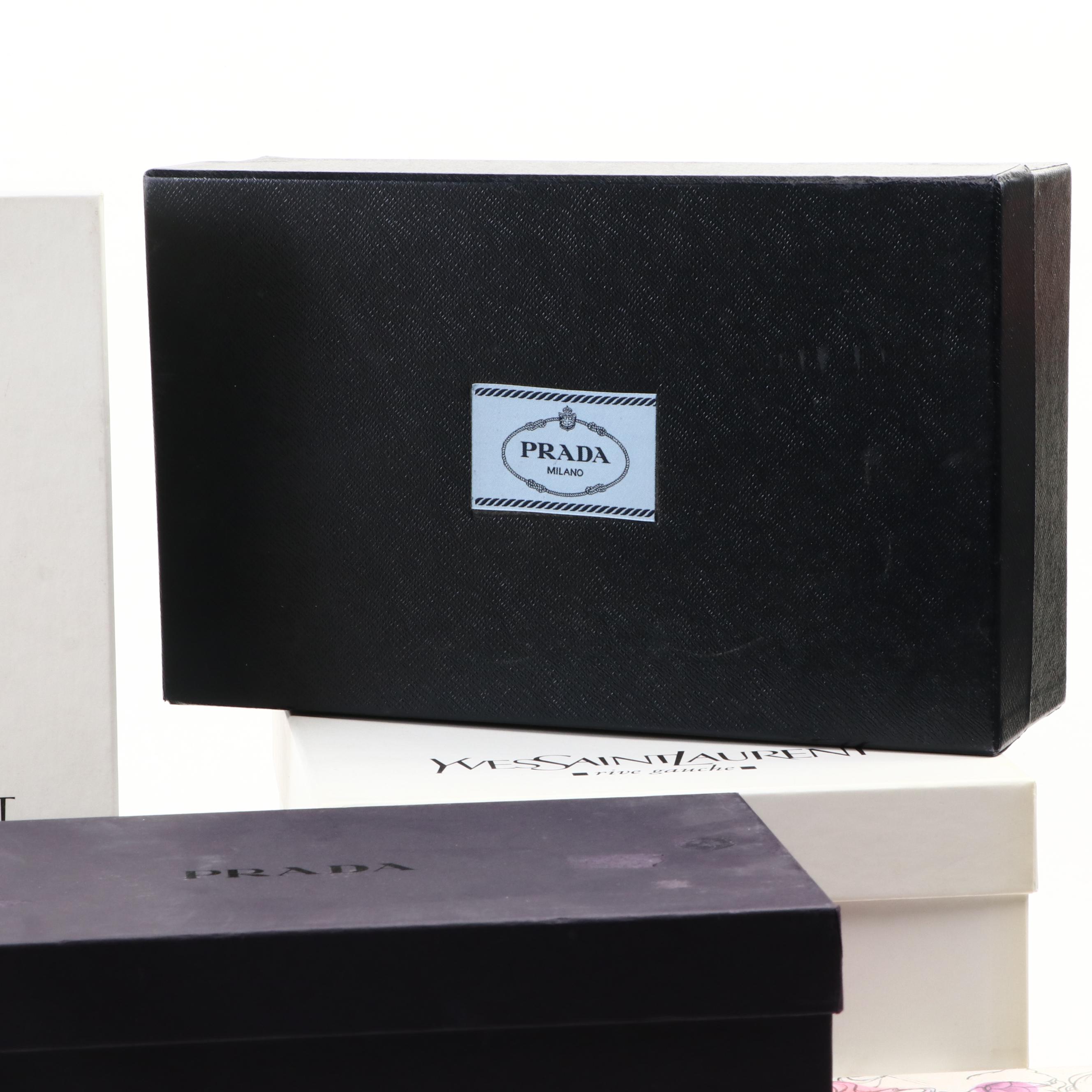 Yves Saint Laurent and Prada Retail Product Boxes