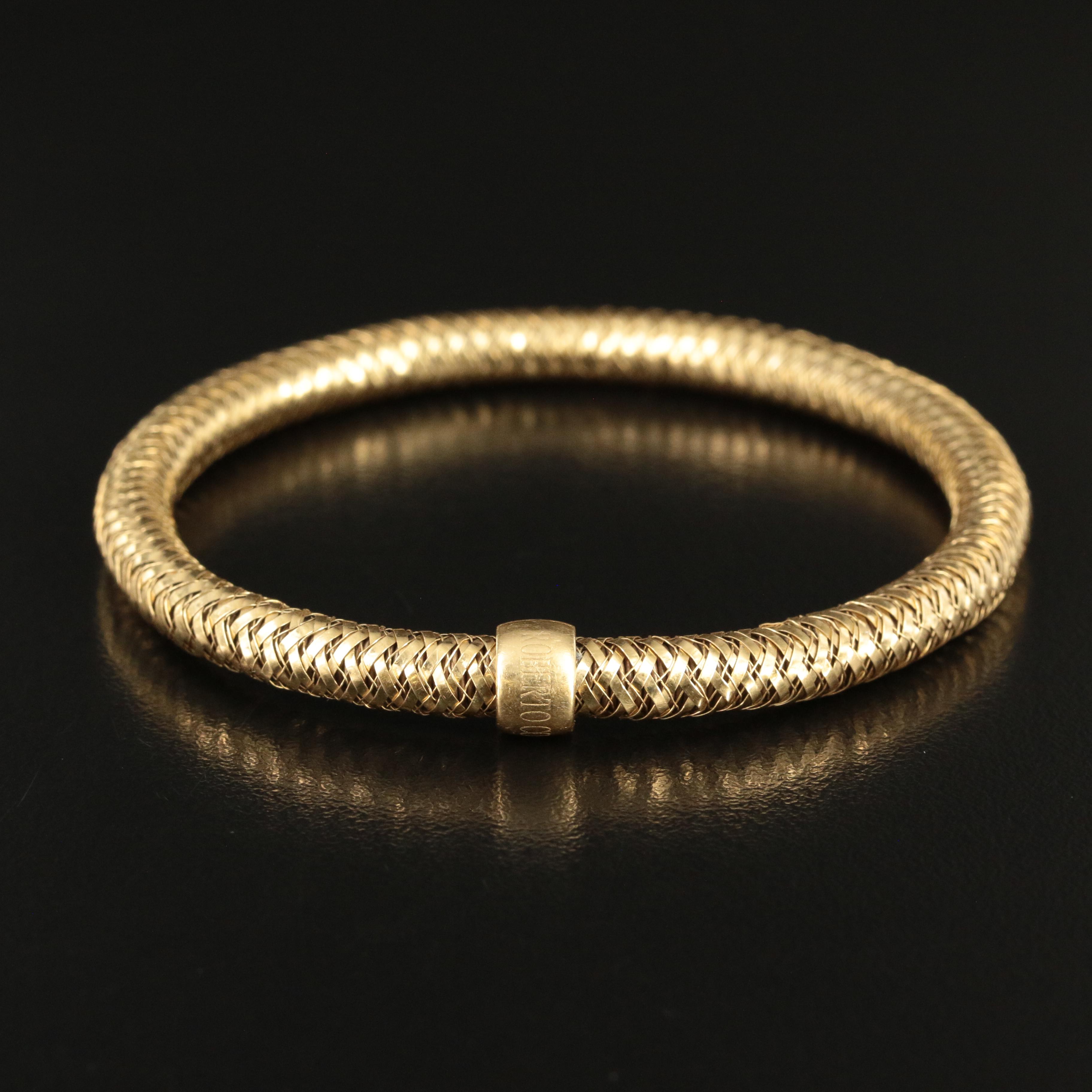 Roberto Coin "Primavera" 18K Woven Mesh Bracelet