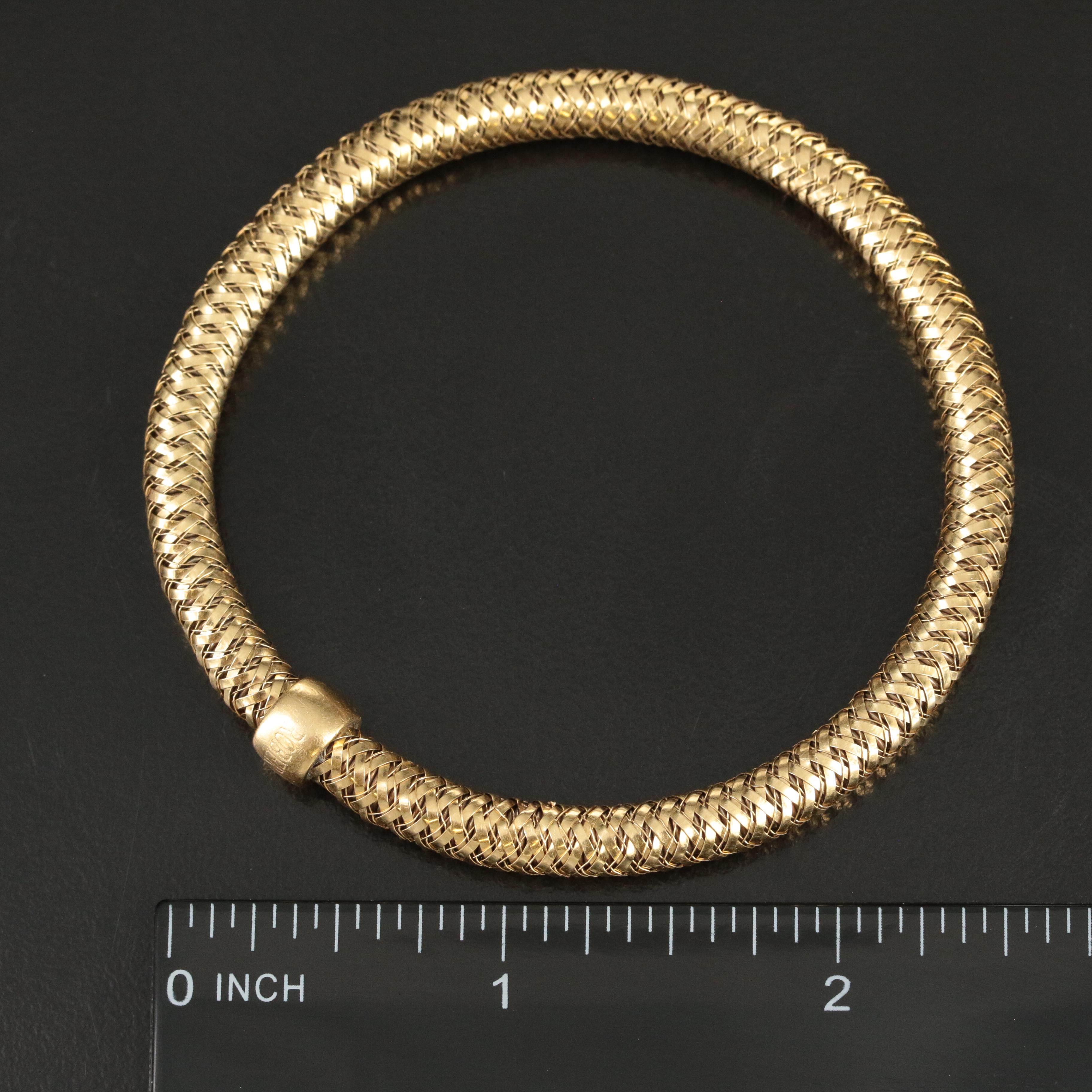 Roberto Coin "Primavera" 18K Woven Mesh Bracelet