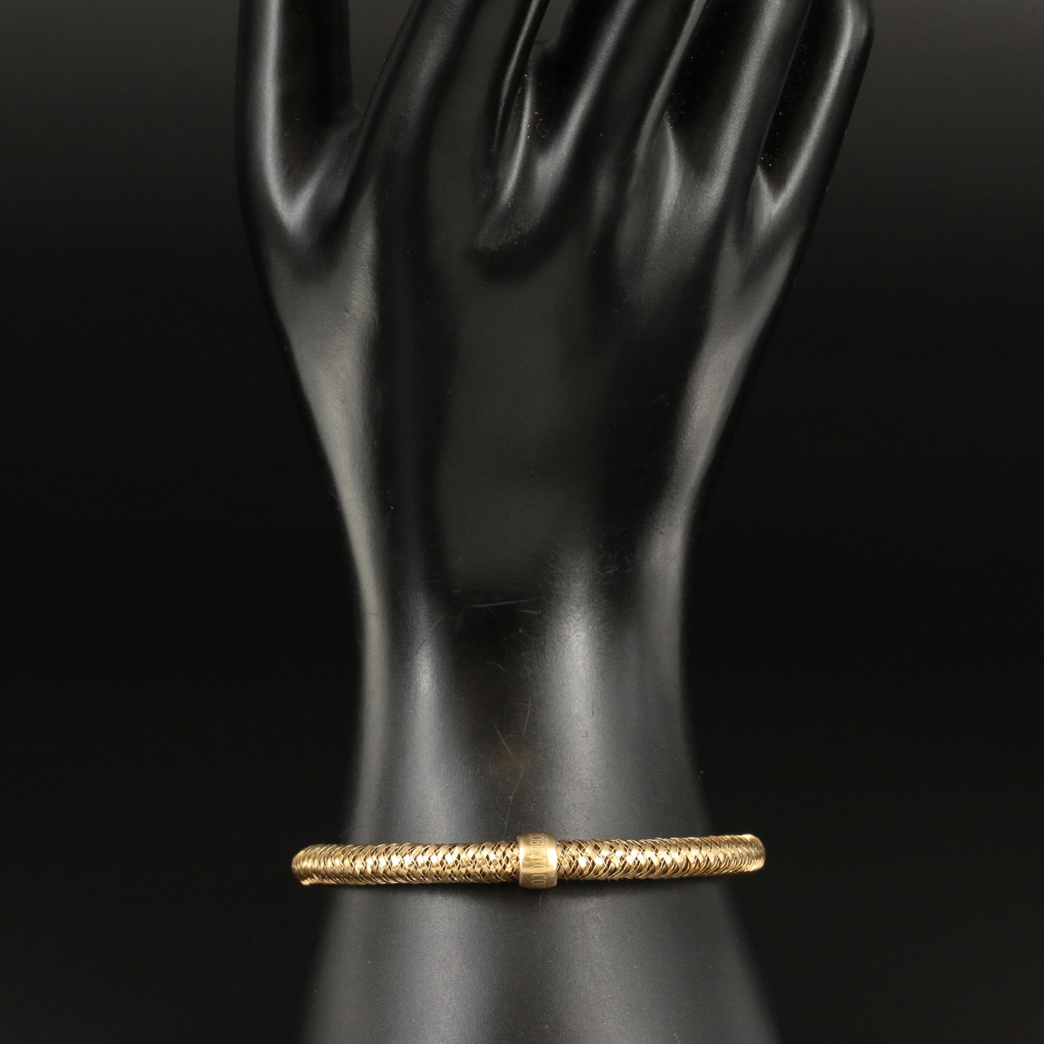 Roberto Coin "Primavera" 18K Woven Mesh Bracelet