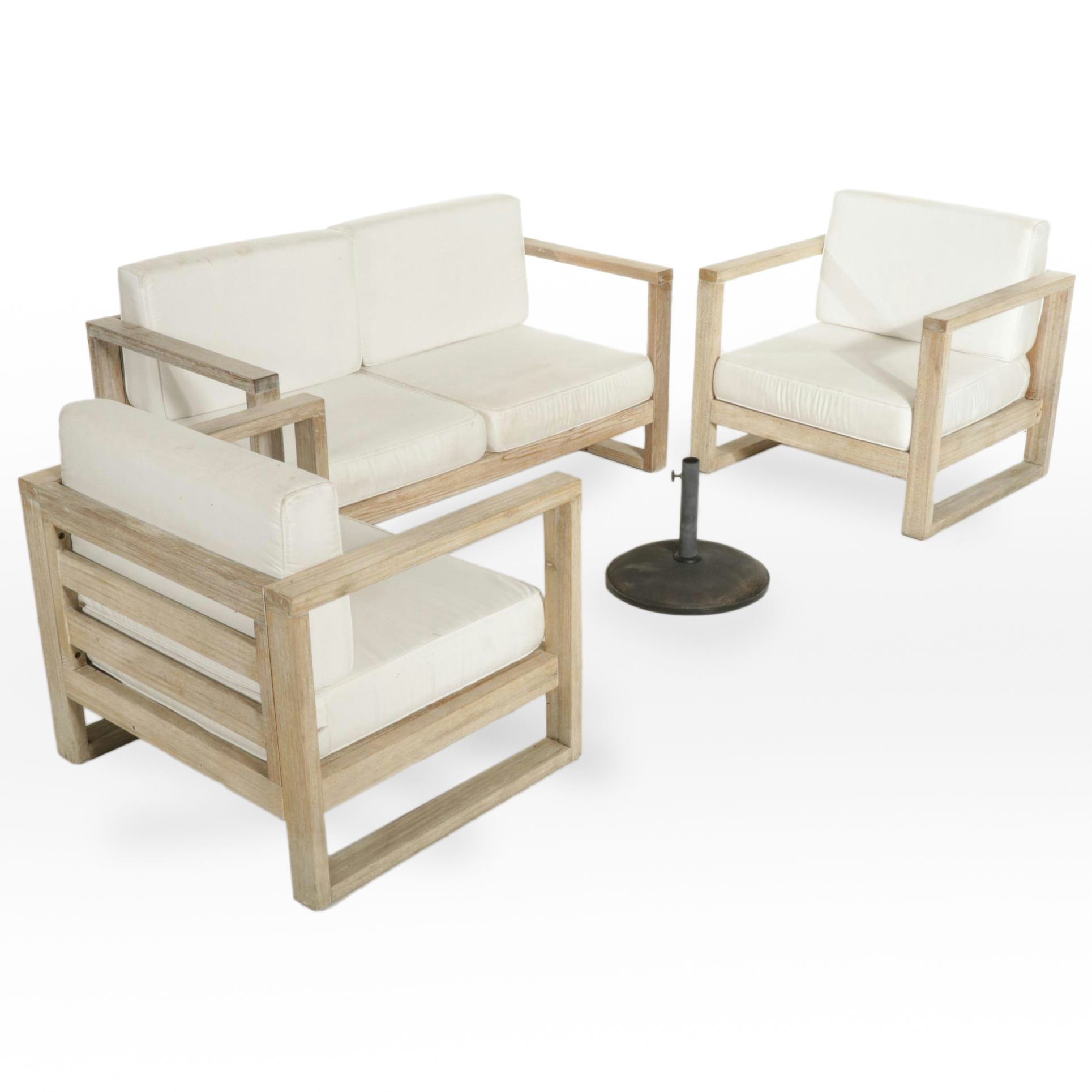 World Market "Segovia" Eucalyptus Outdoor Loveseat and Chairs