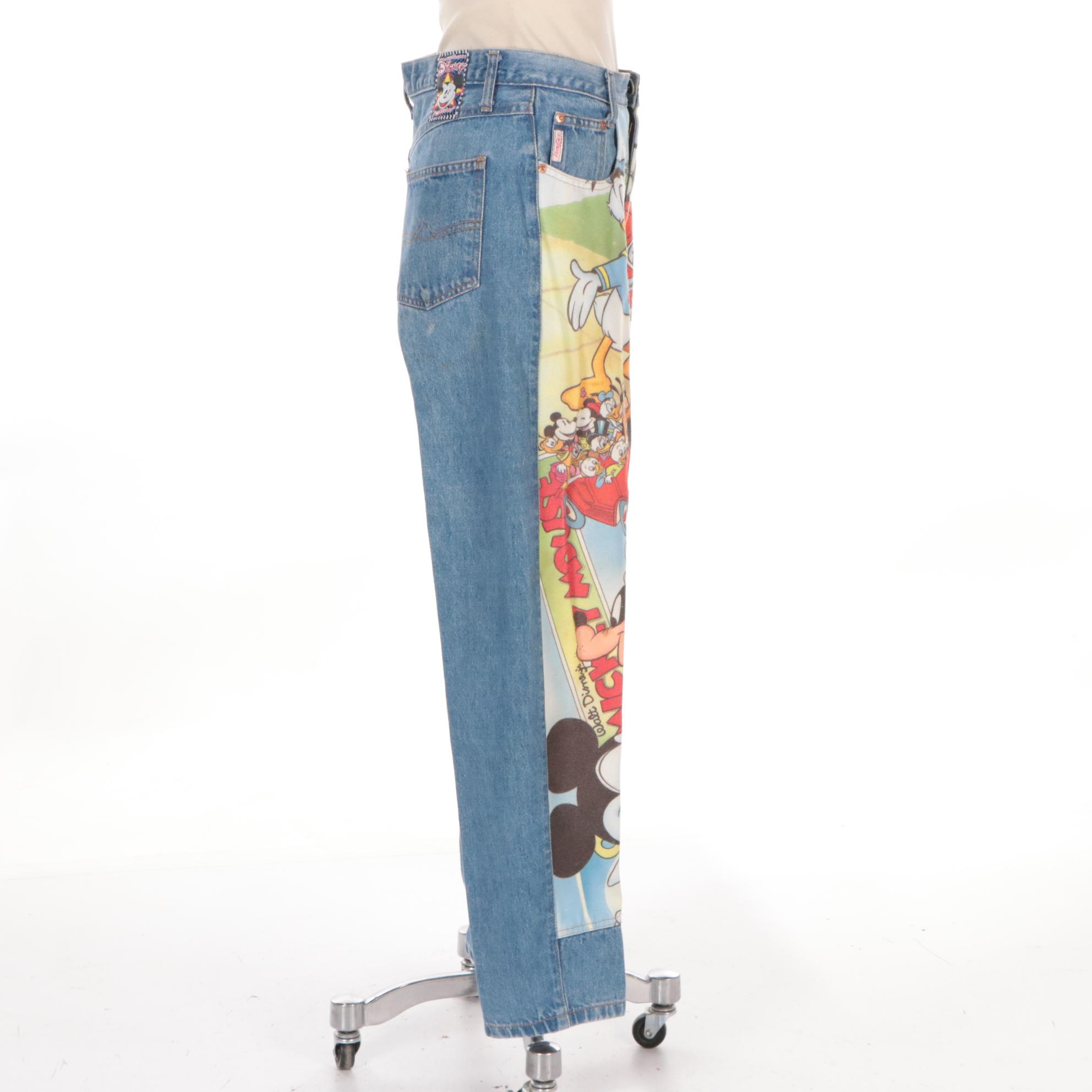 Disney by JouJou Mickey Mouse and Friends Patterned Denim Jeans