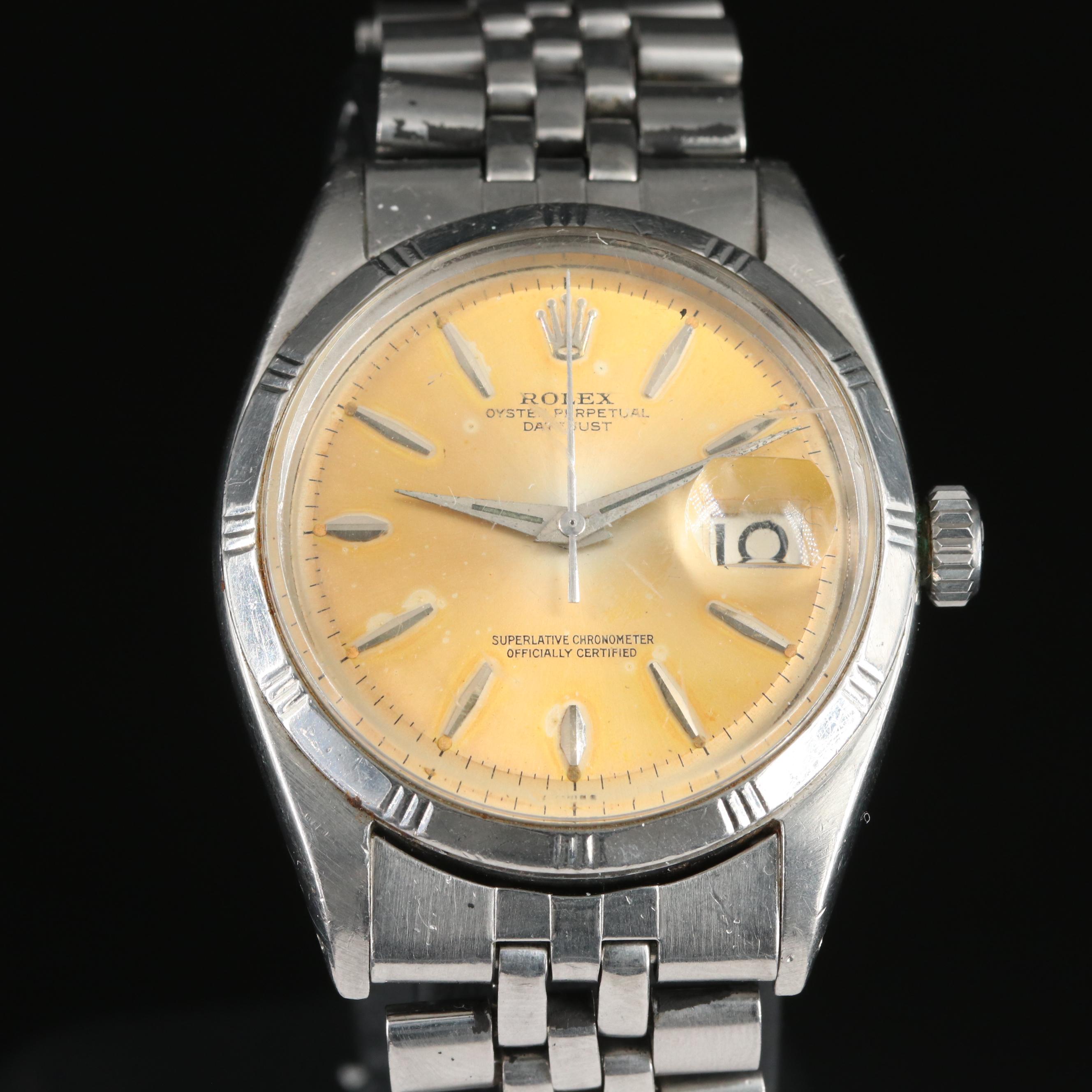 1960 Rolex Oyster Perpetual Bamboo Bezel Datejust Watch