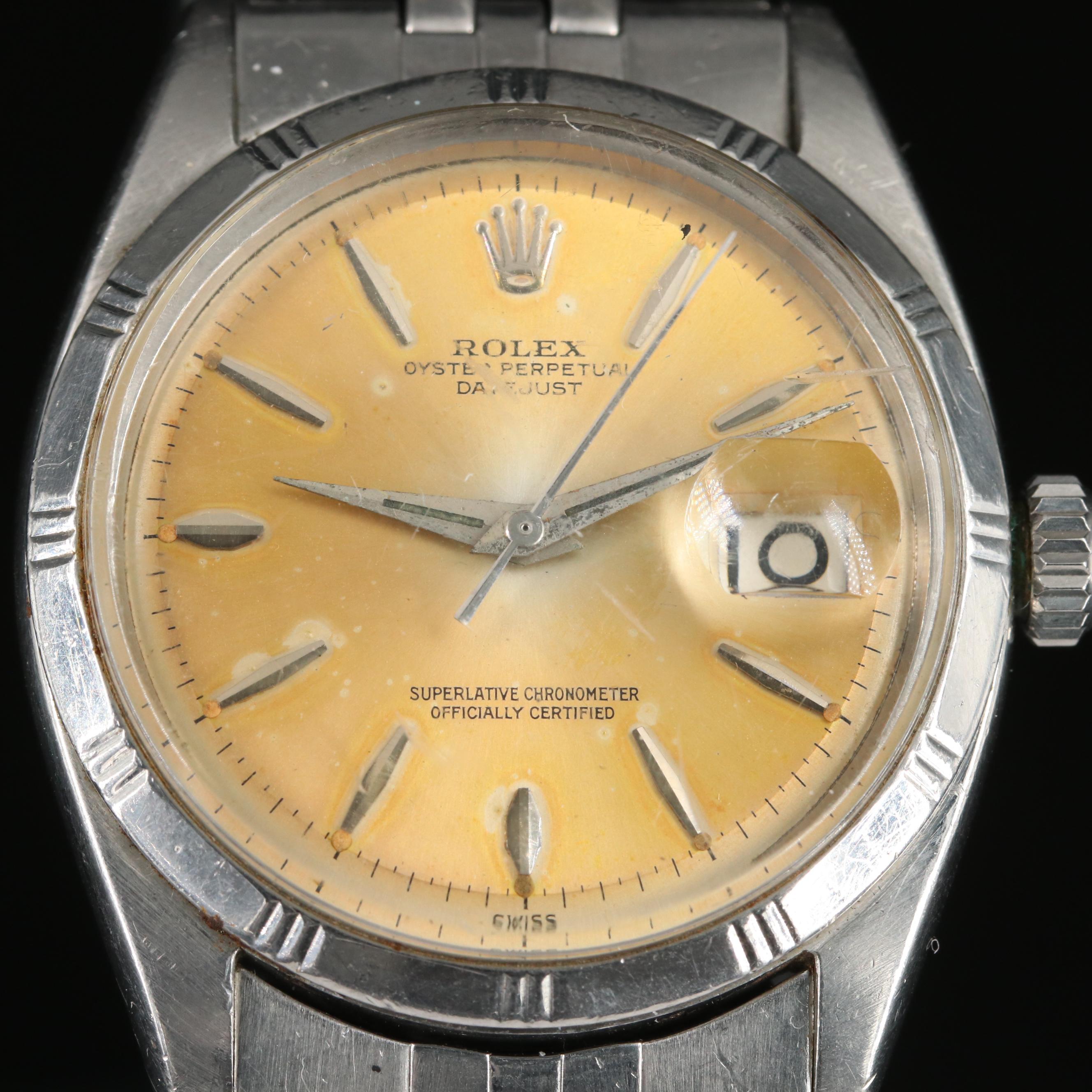 1960 Rolex Oyster Perpetual Bamboo Bezel Datejust Watch
