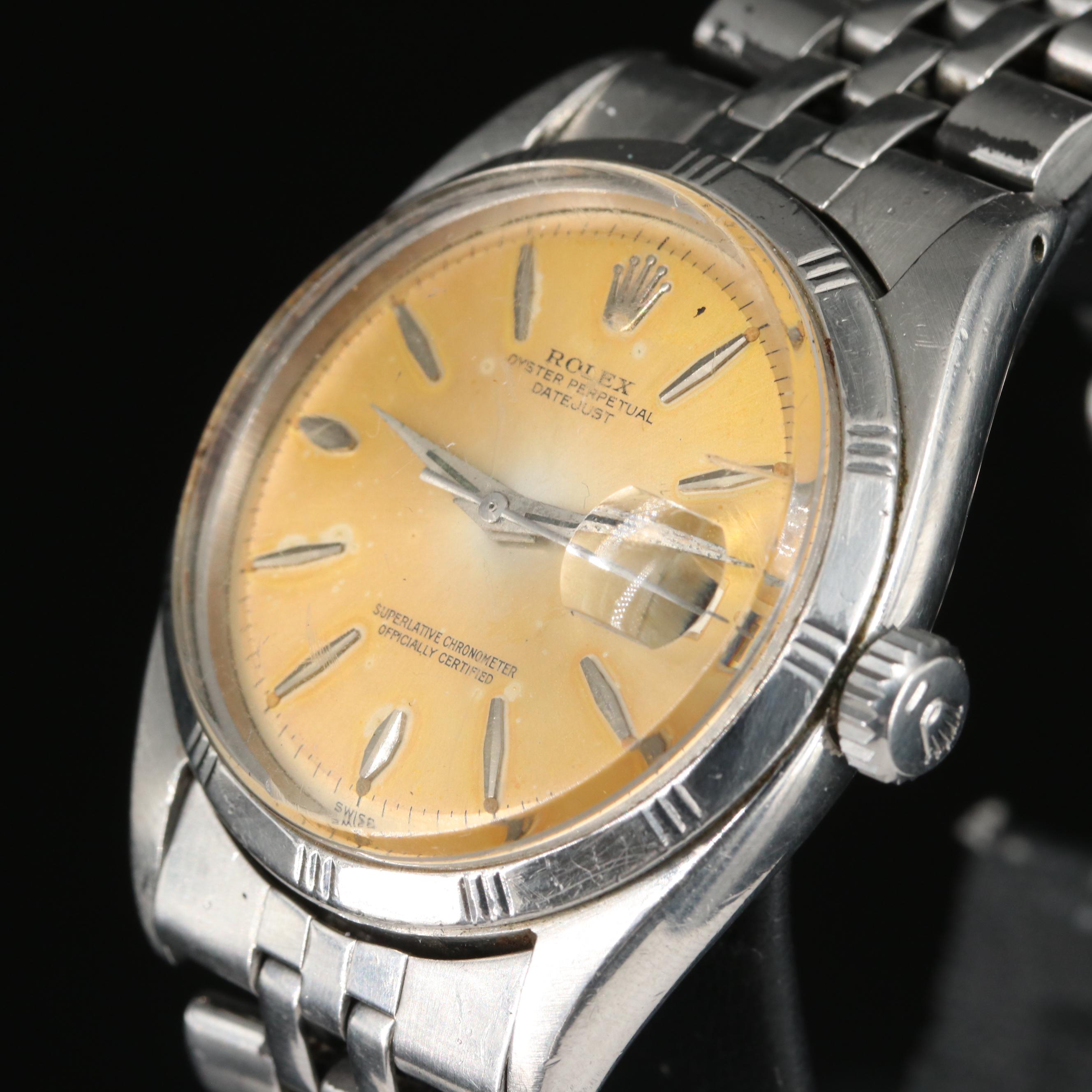 1960 Rolex Oyster Perpetual Bamboo Bezel Datejust Watch