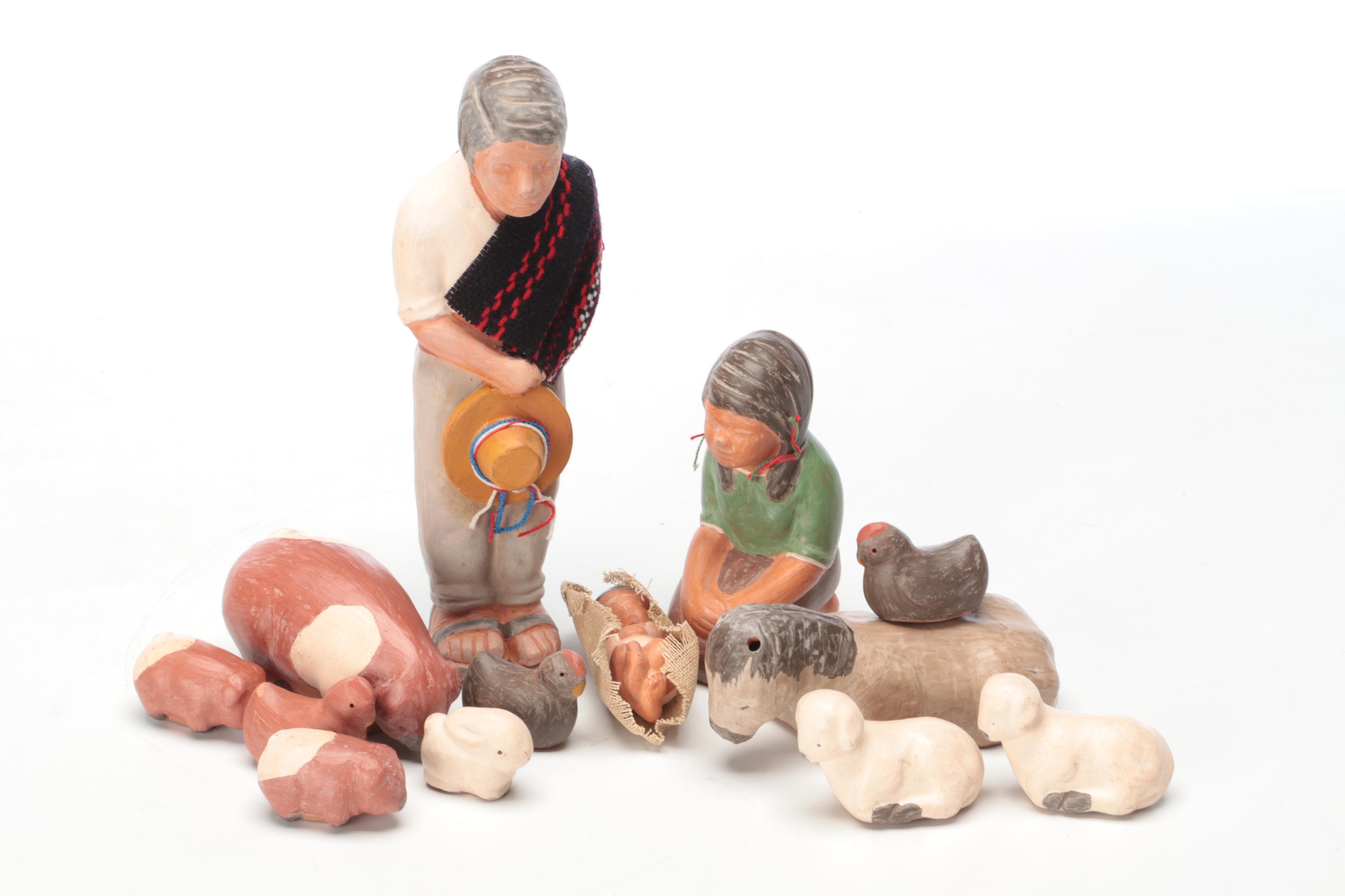 Hallmark Porcelain Nativity Set with Roman Bisque Nativity Set and More