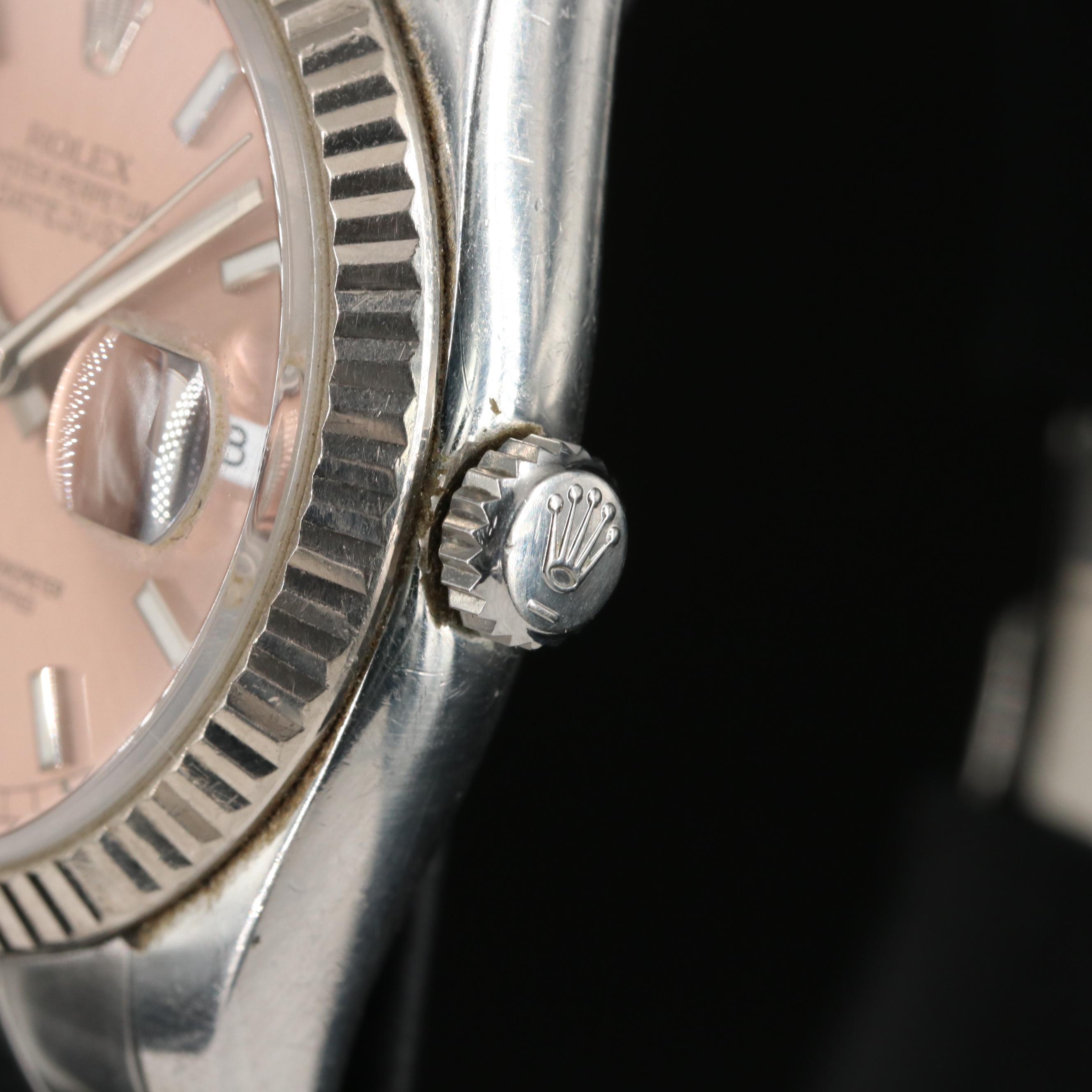 2005 Rolex Pink Salmon Dial Datejust 36 Watch