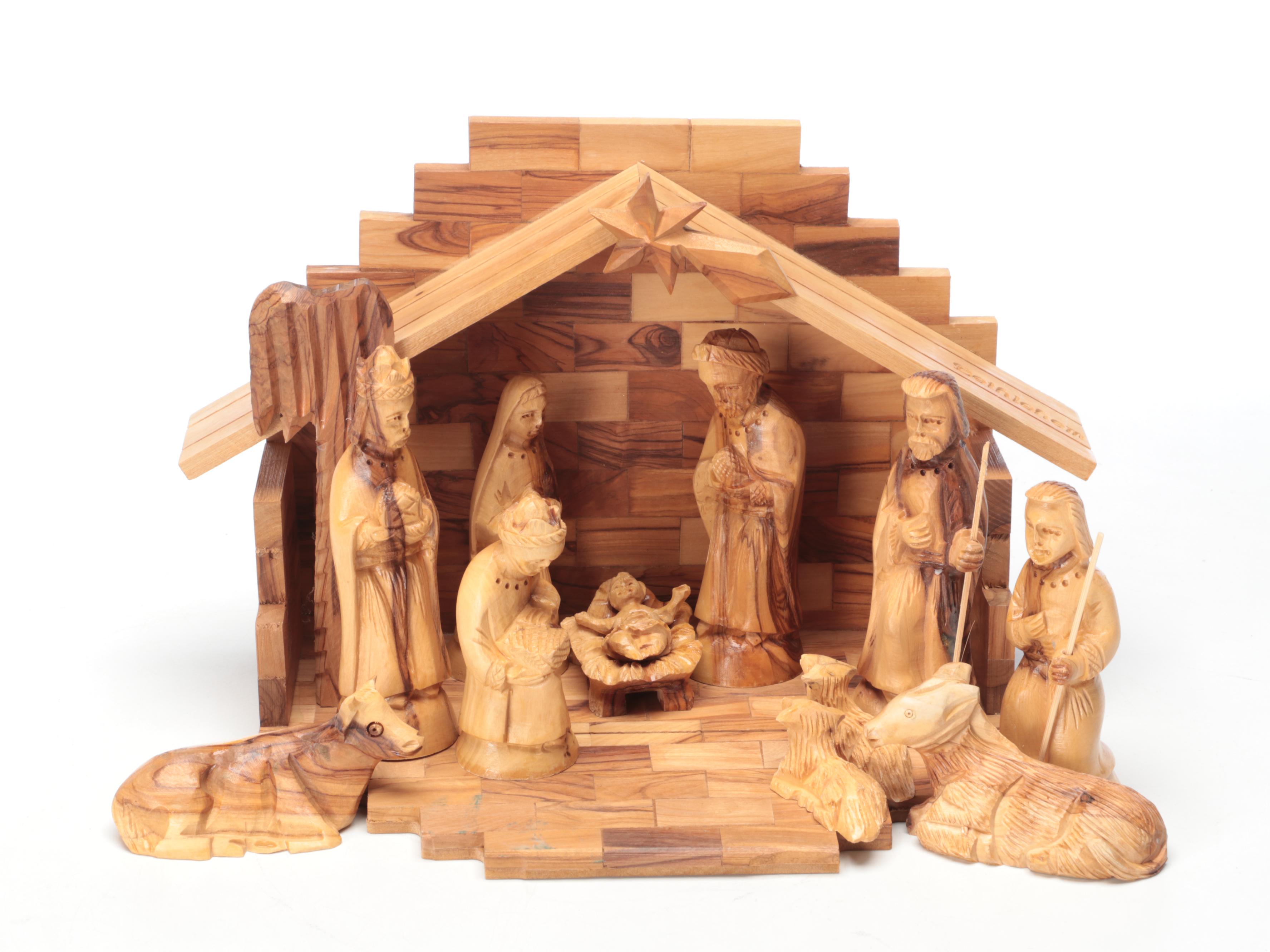 Hallmark Porcelain Nativity Set with Roman Bisque Nativity Set and More