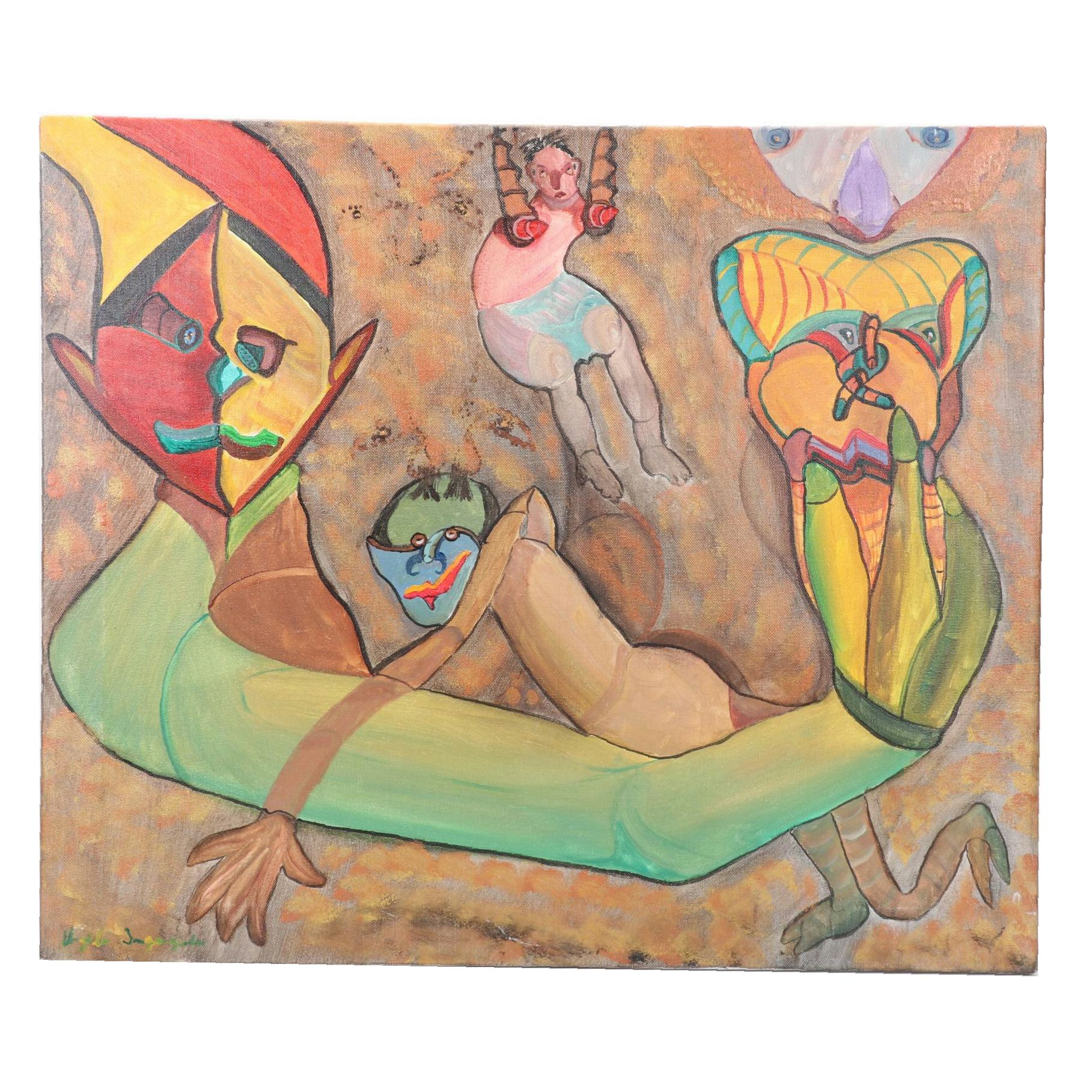 Surrealist Figurative Acrylic Painting "Ghouls"