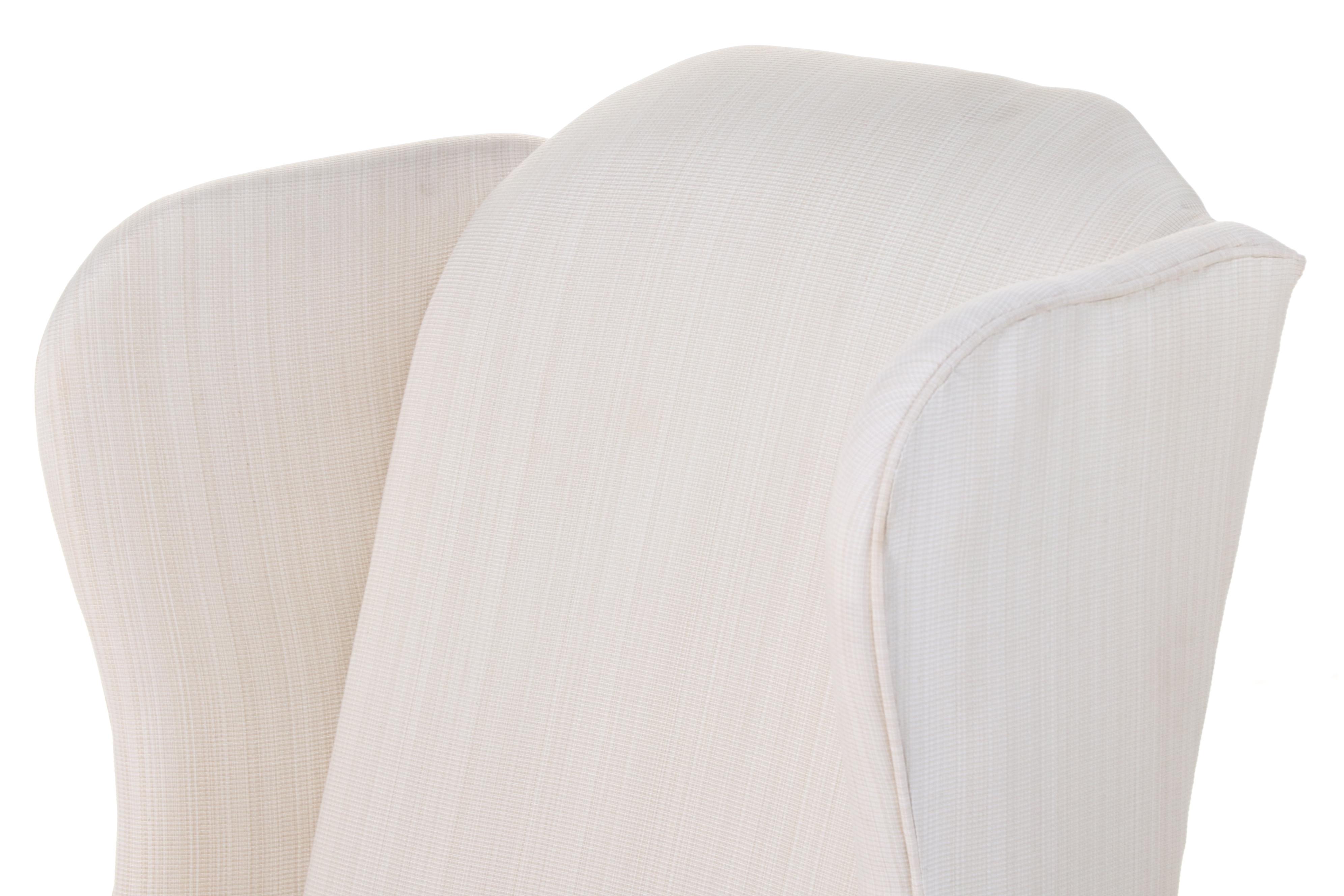 Broyhill Queen Anne Style Custom-Upholstered Wingback Armchair