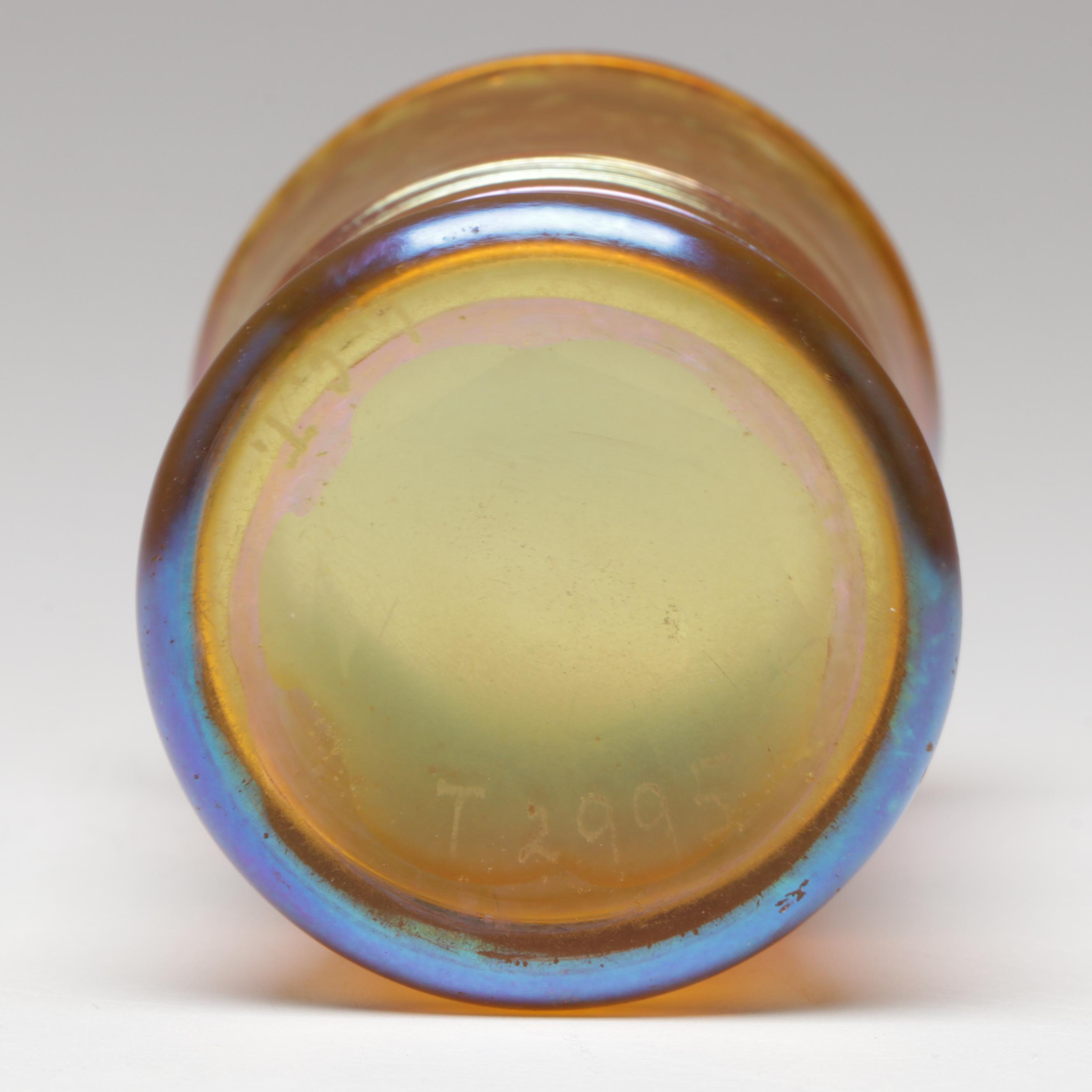 Louis Comfort Tiffany Threaded Favrile Art Glass Cordial, Early 20th Century