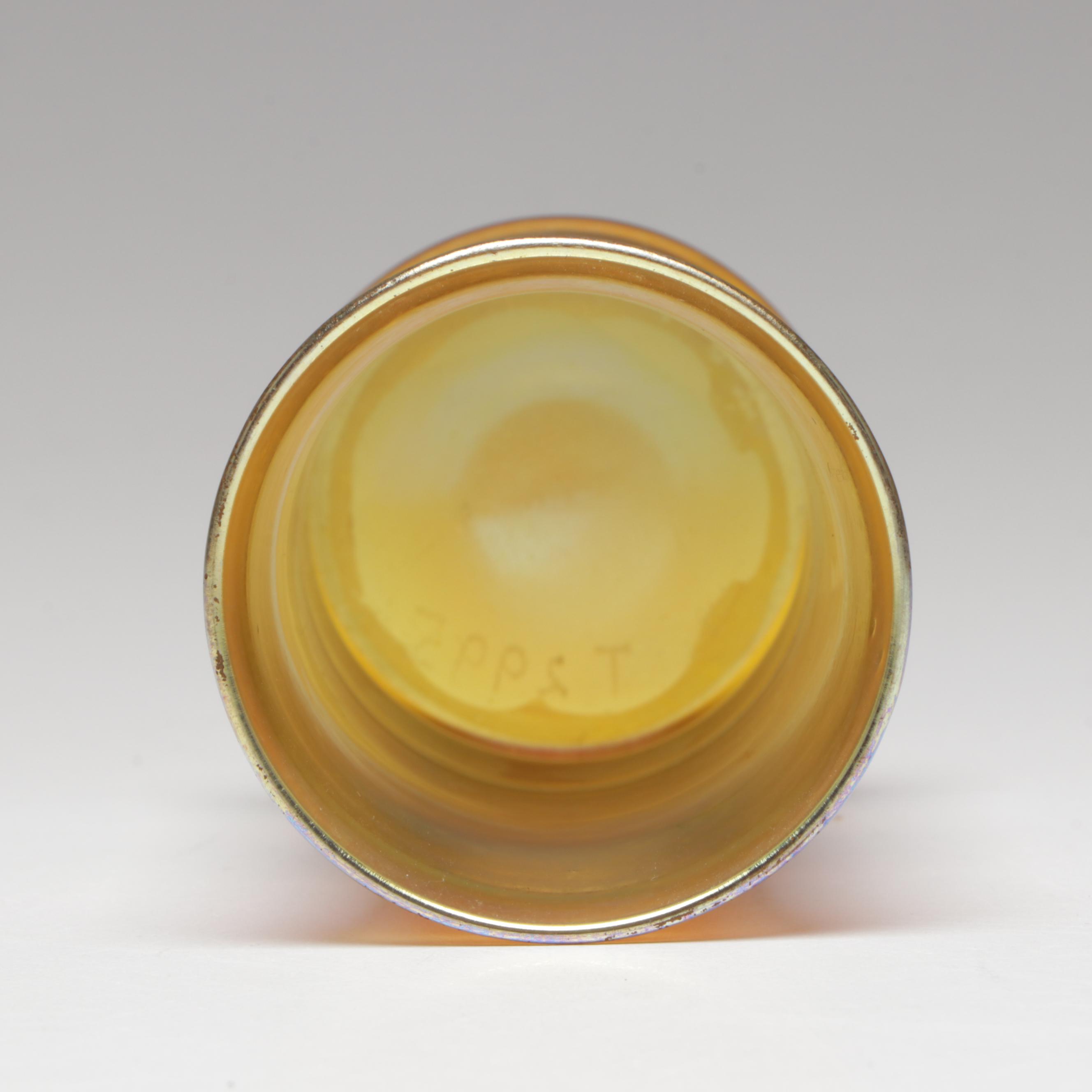 Louis Comfort Tiffany Threaded Favrile Art Glass Cordial, Early 20th Century