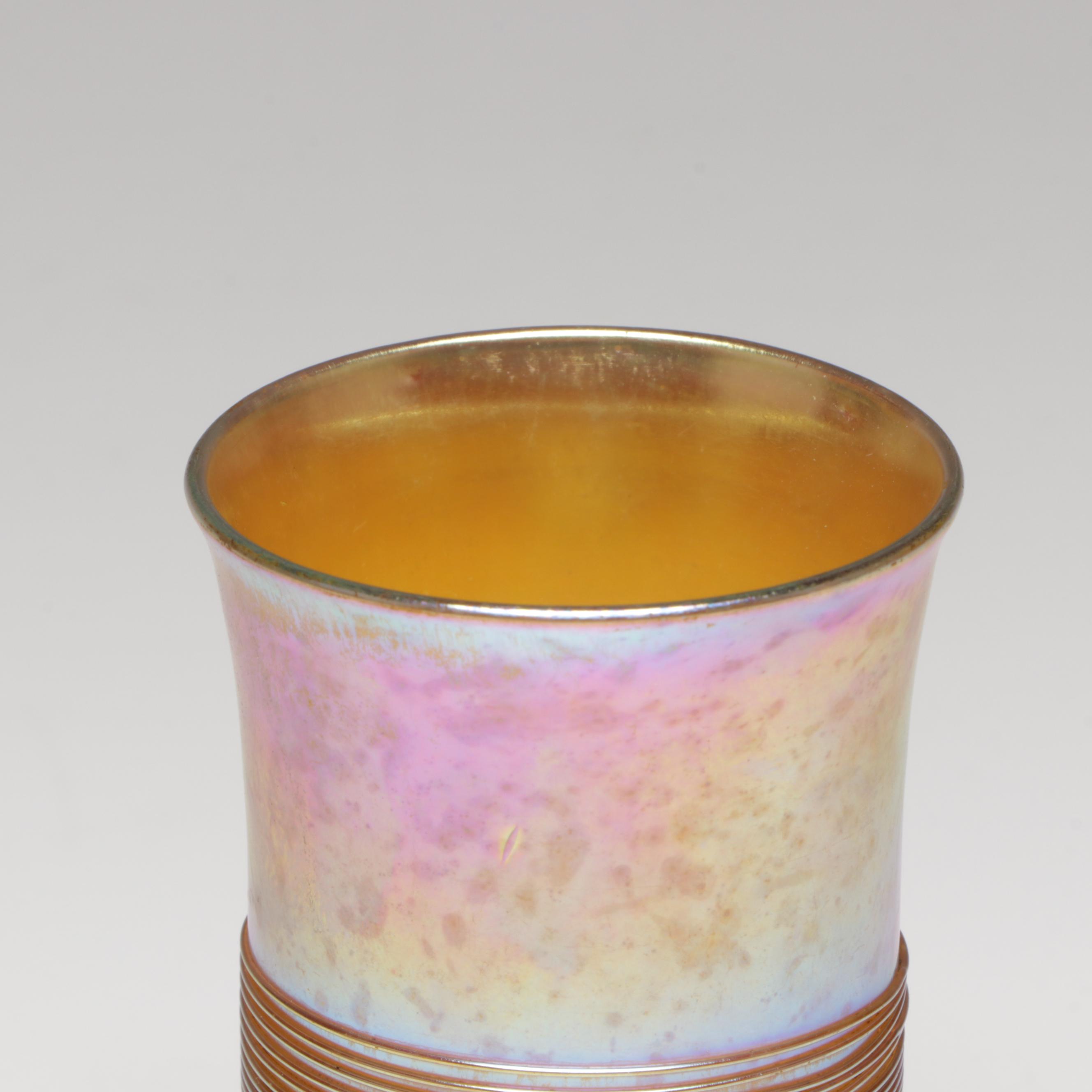 Louis Comfort Tiffany Threaded Favrile Art Glass Cordial, Early 20th Century