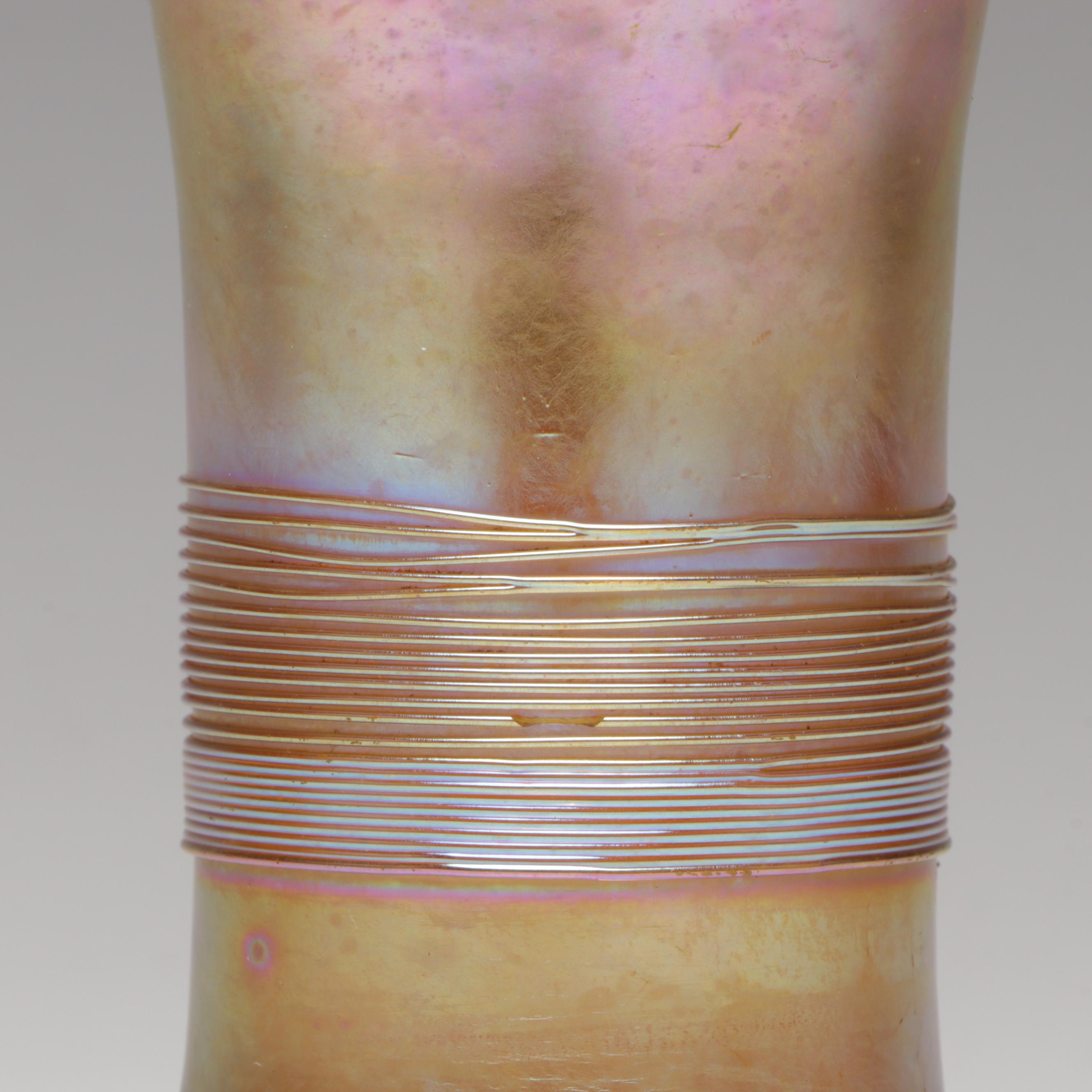 Louis Comfort Tiffany Threaded Favrile Art Glass Cordial, Early 20th Century