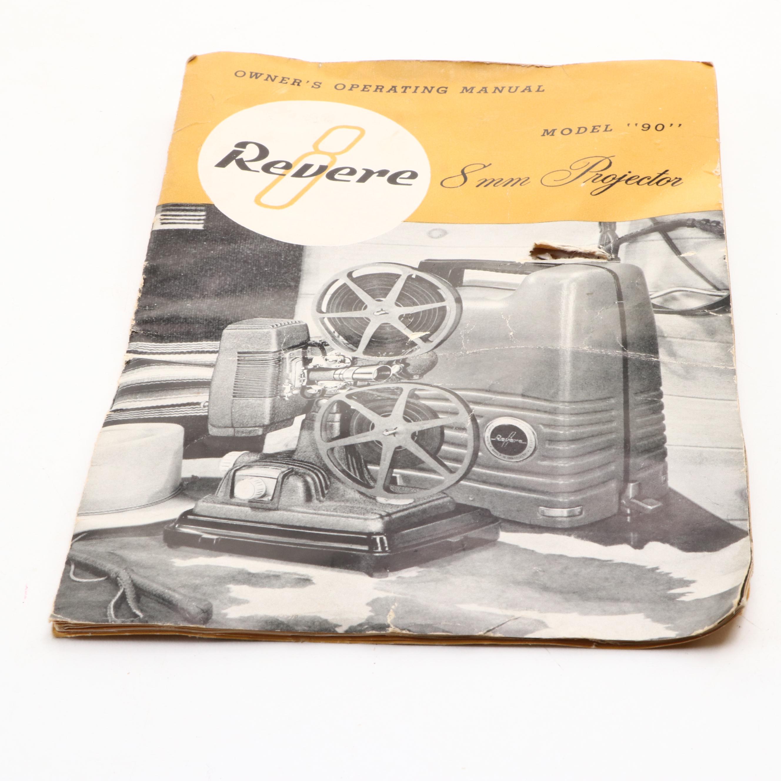 Revere 8mm Silent Projector with Slip-Over Case, Mid-20th Century
