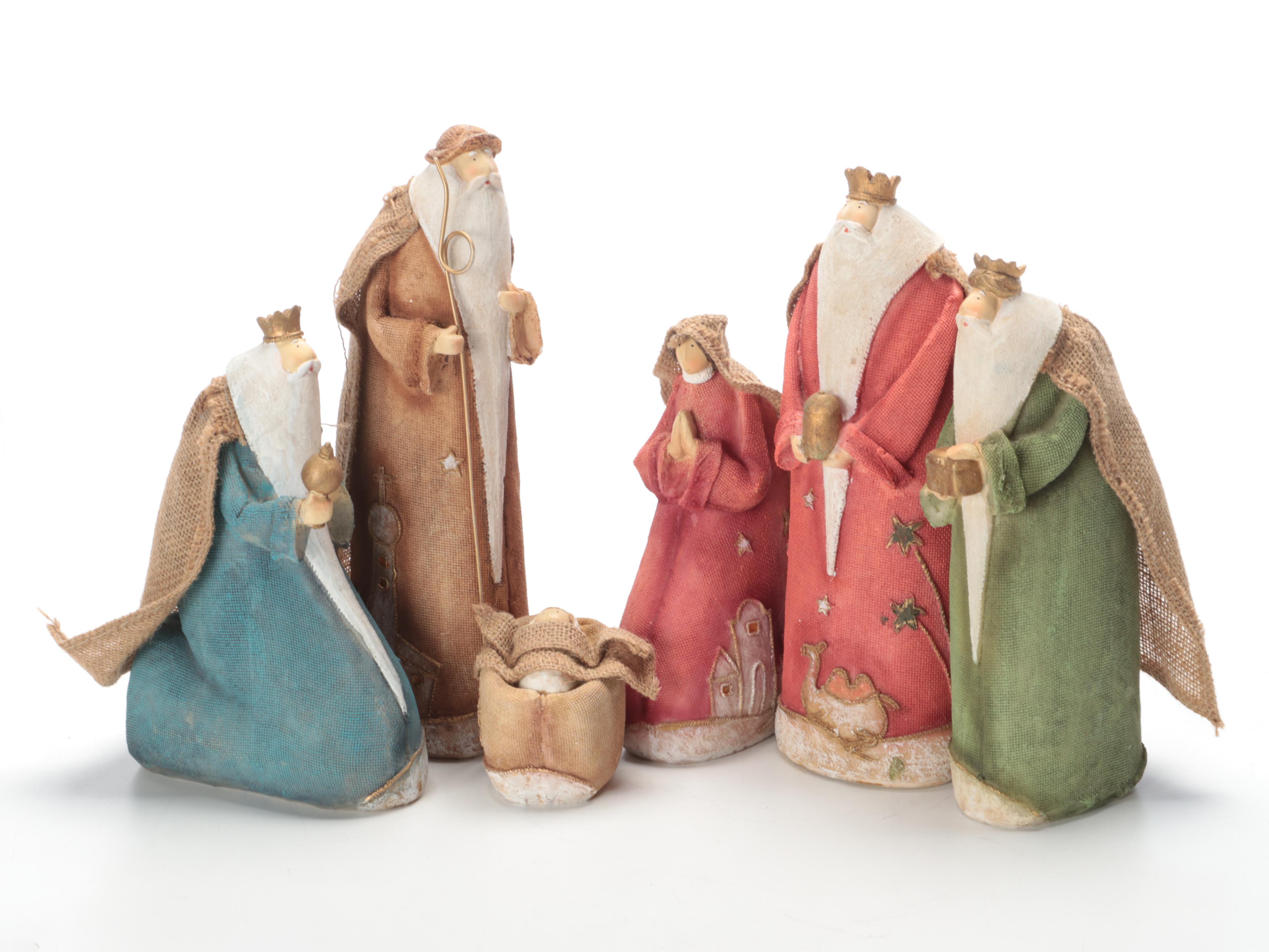 Hallmark Porcelain Nativity Set with Roman Bisque Nativity Set and More
