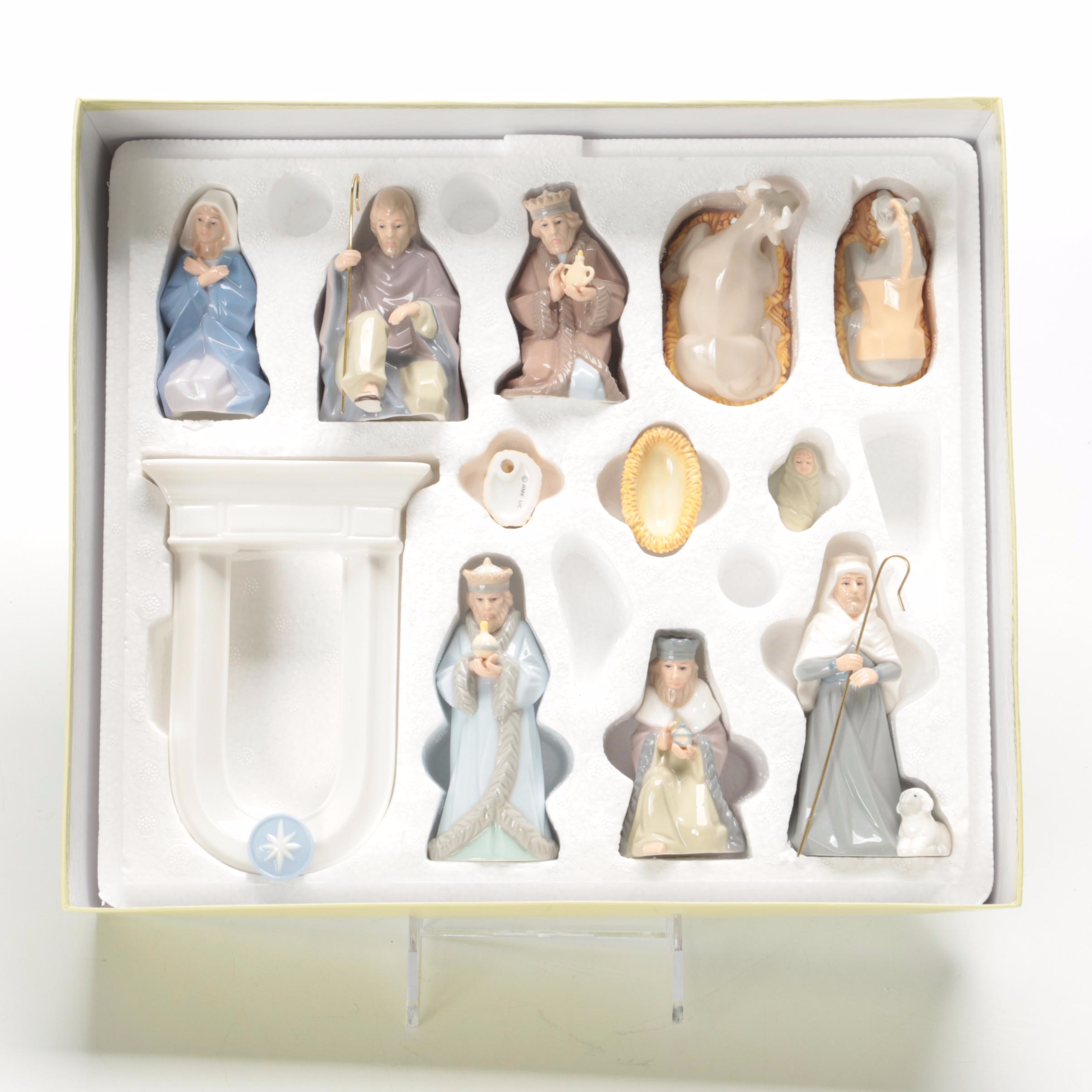 Hallmark Porcelain Nativity Set with Roman Bisque Nativity Set and More