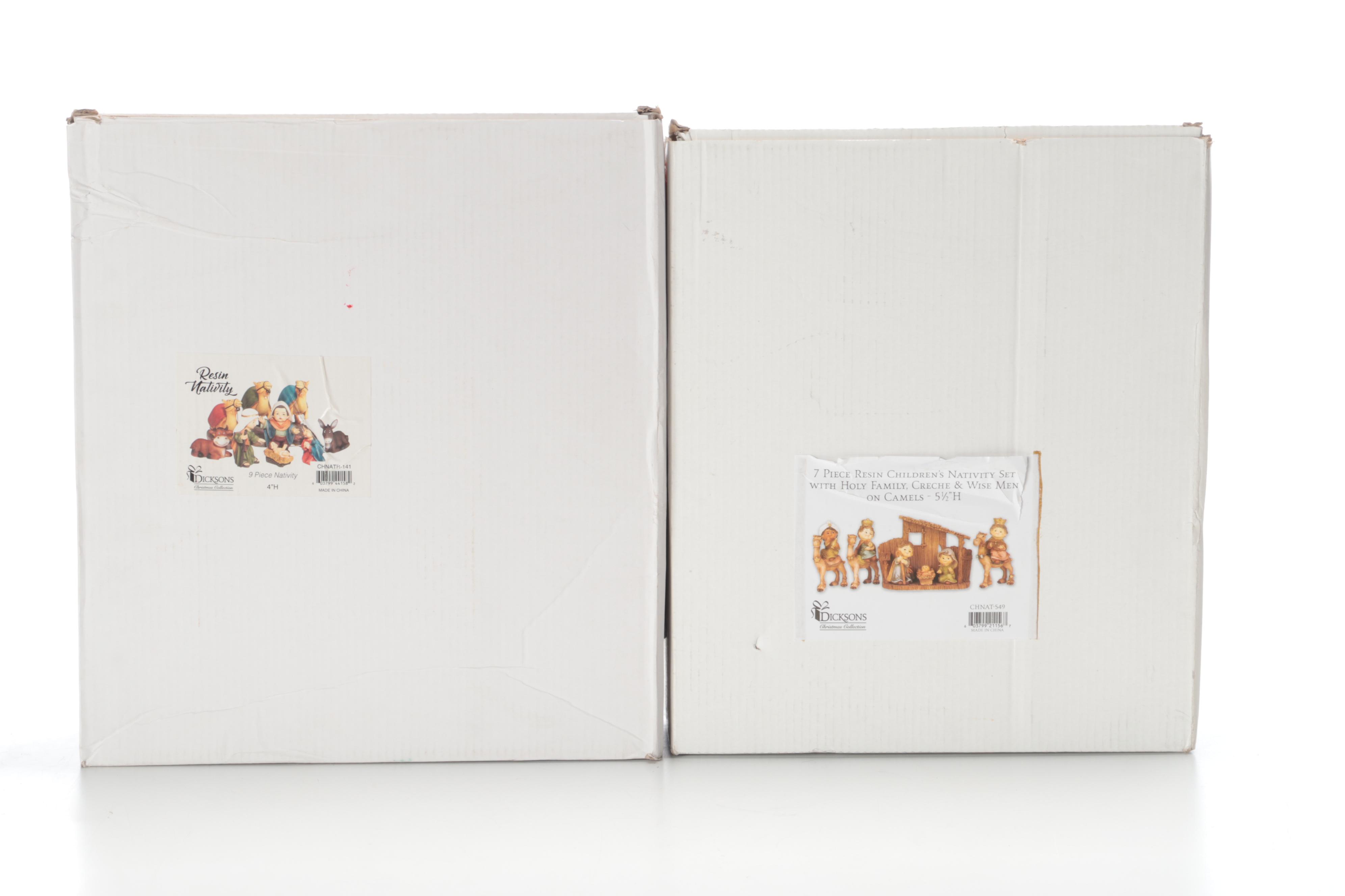 Hallmark Porcelain Nativity Set with Roman Bisque Nativity Set and More