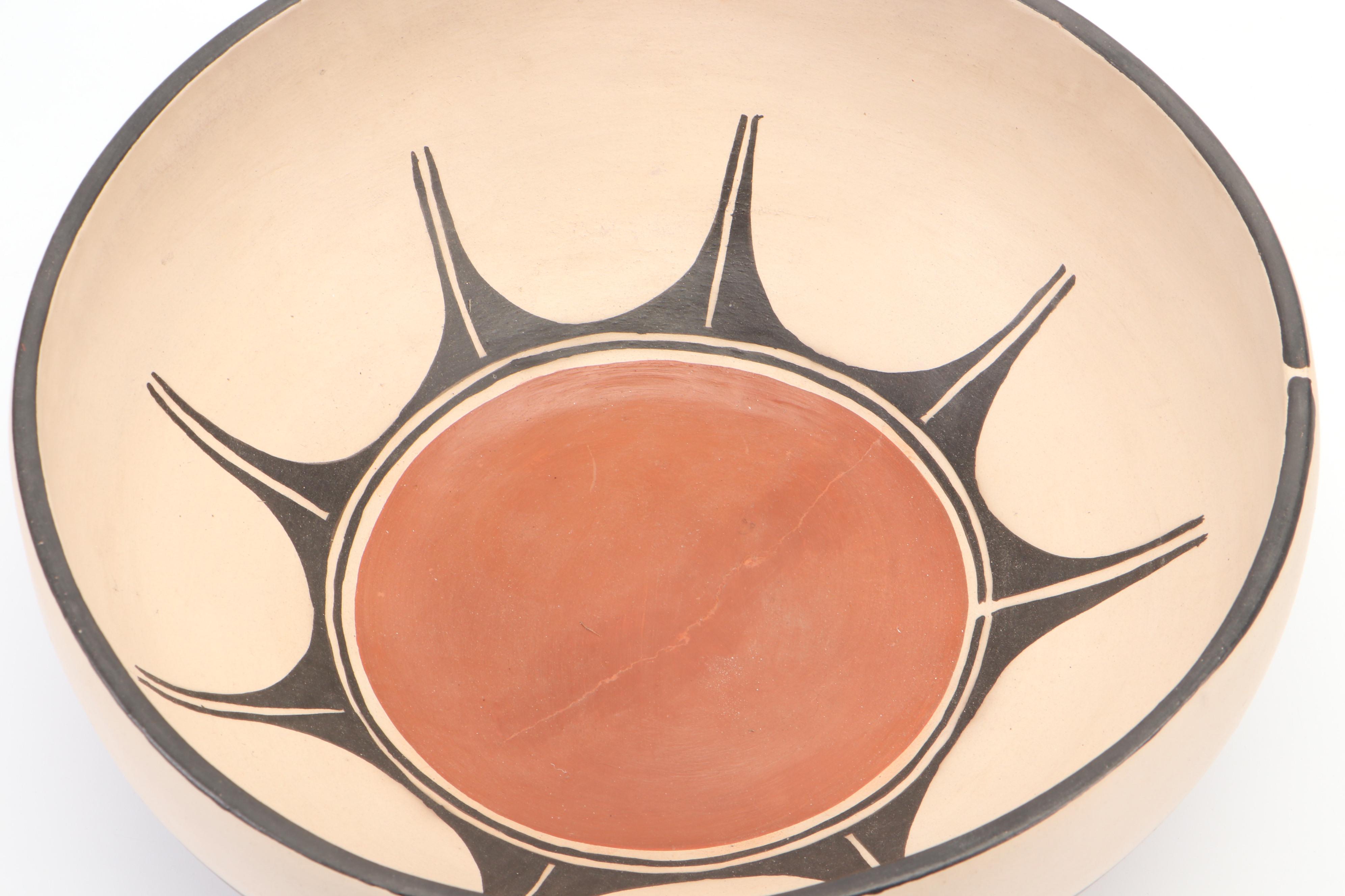 Kewa Pueblo Arthur and Hilda Coriz Ceramic Dough Bowl