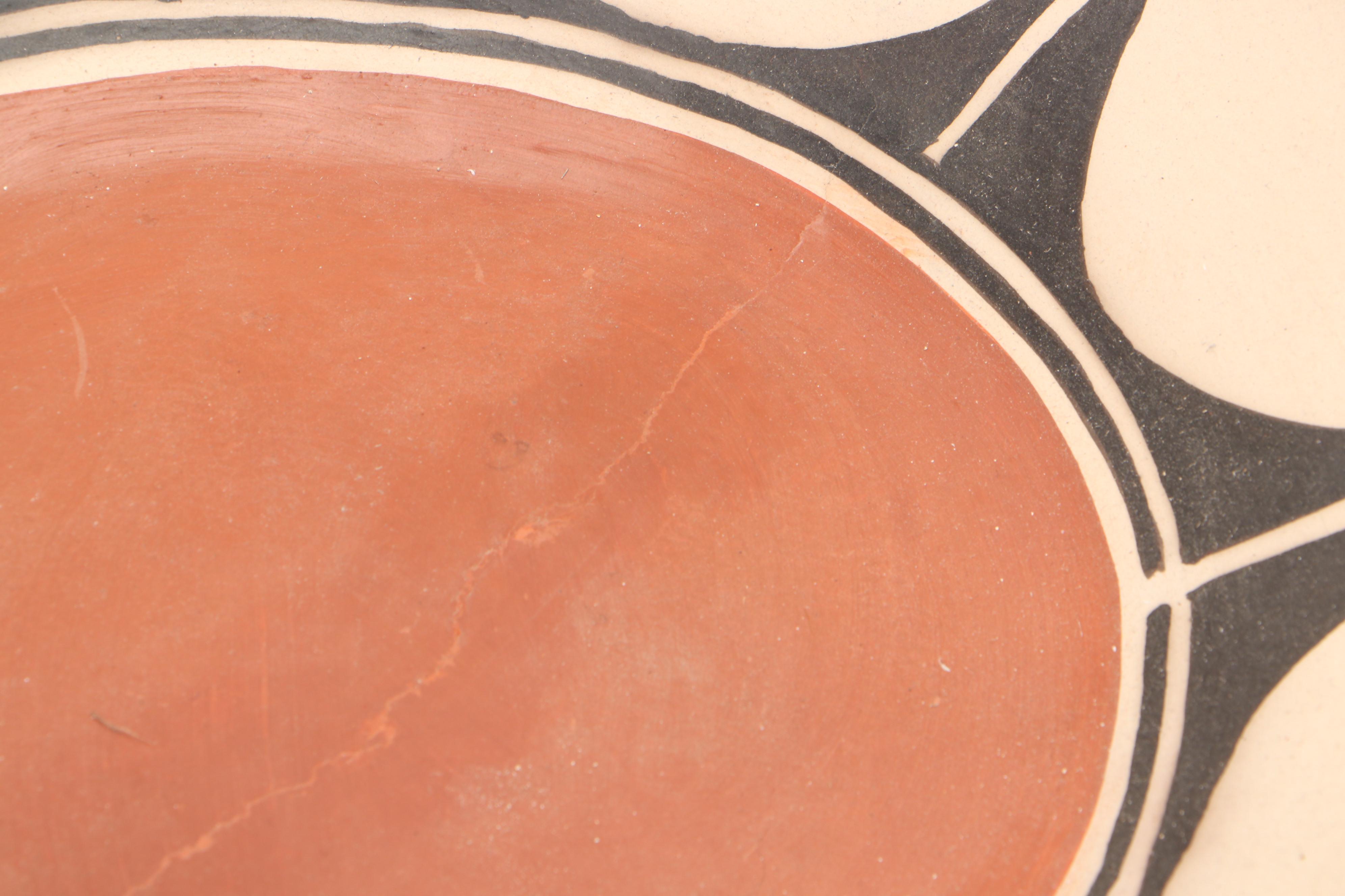 Kewa Pueblo Arthur and Hilda Coriz Ceramic Dough Bowl