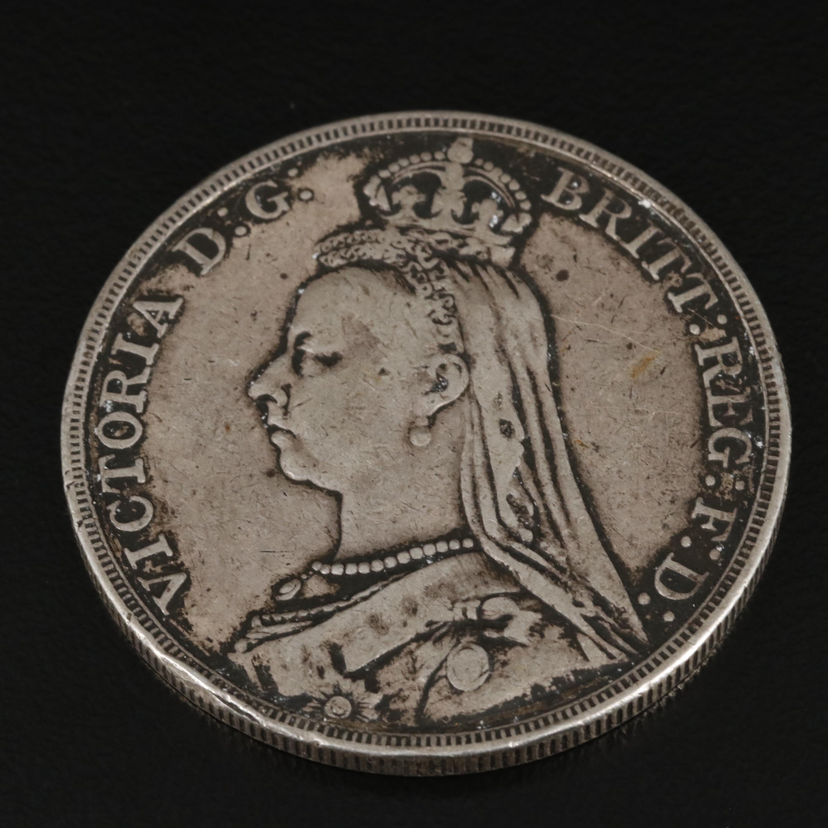 1890 Queen Victoria Silver Crown