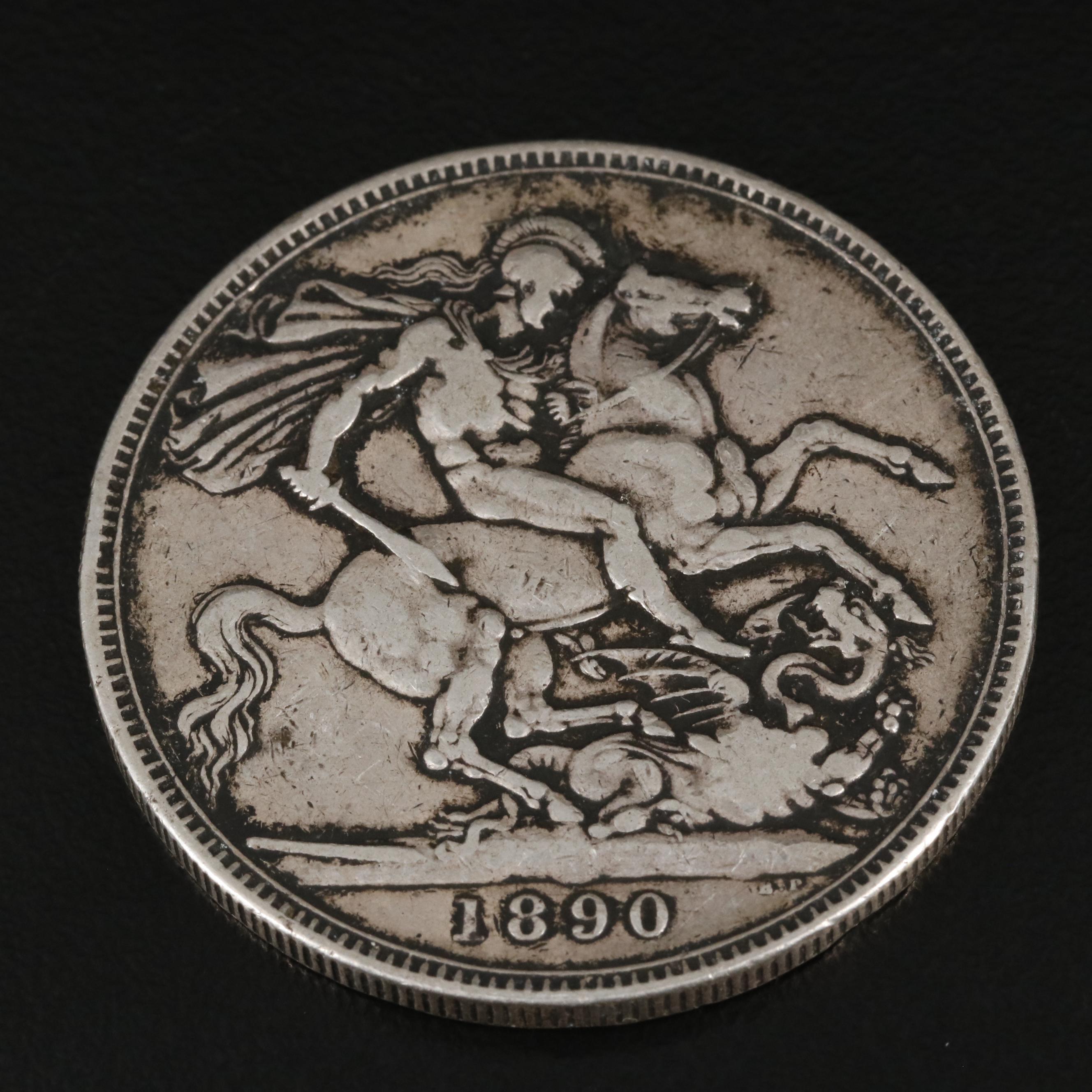 1890 Queen Victoria Silver Crown