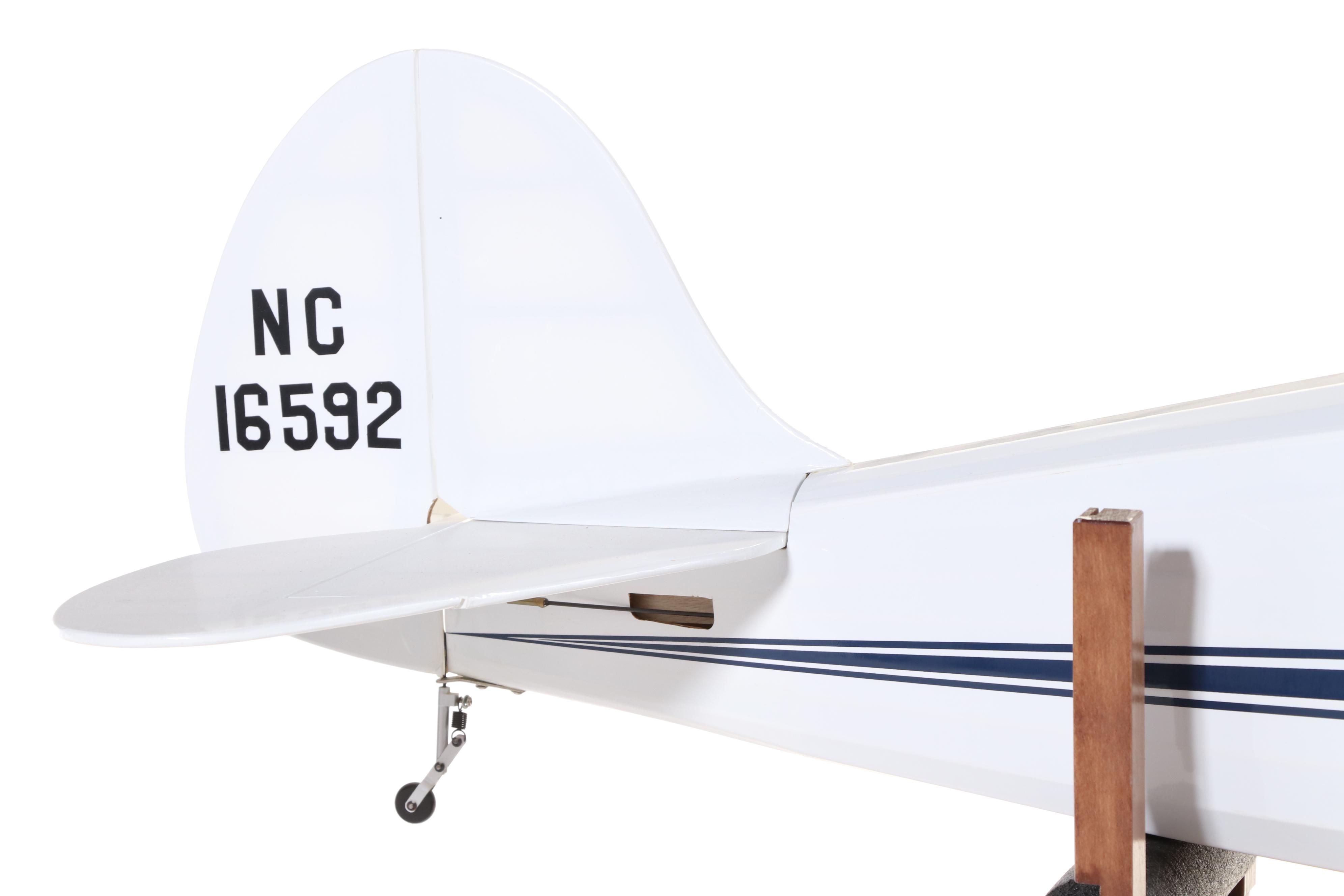 Waco Golden Age Biplane With Vintage Wooden RC Control Portable Cabinet