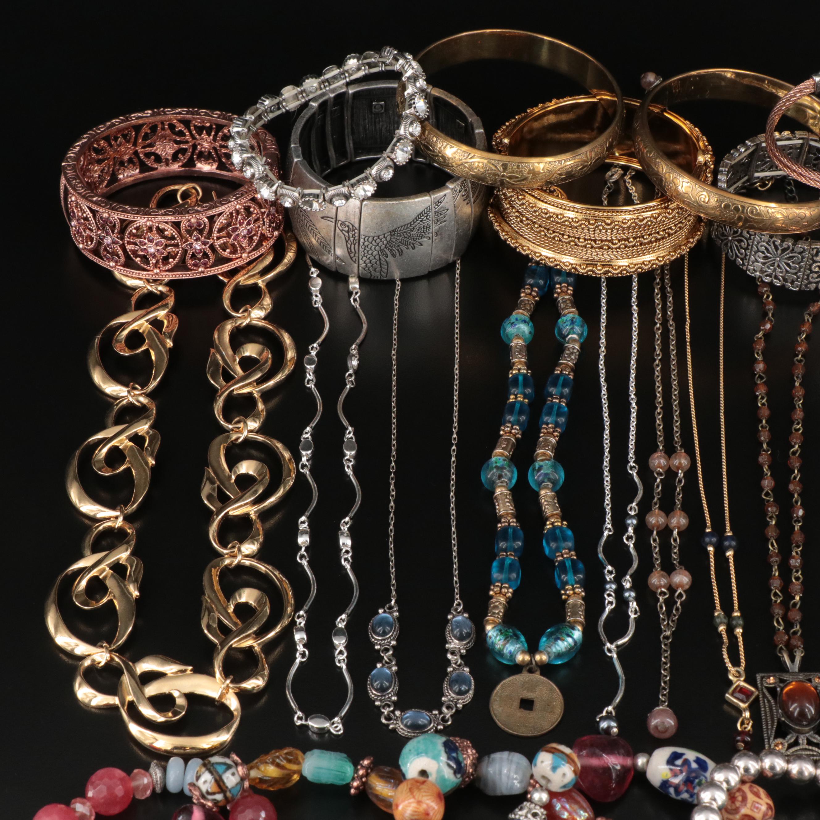 Vintage Style Jewelry Collection Including Milor Sterling