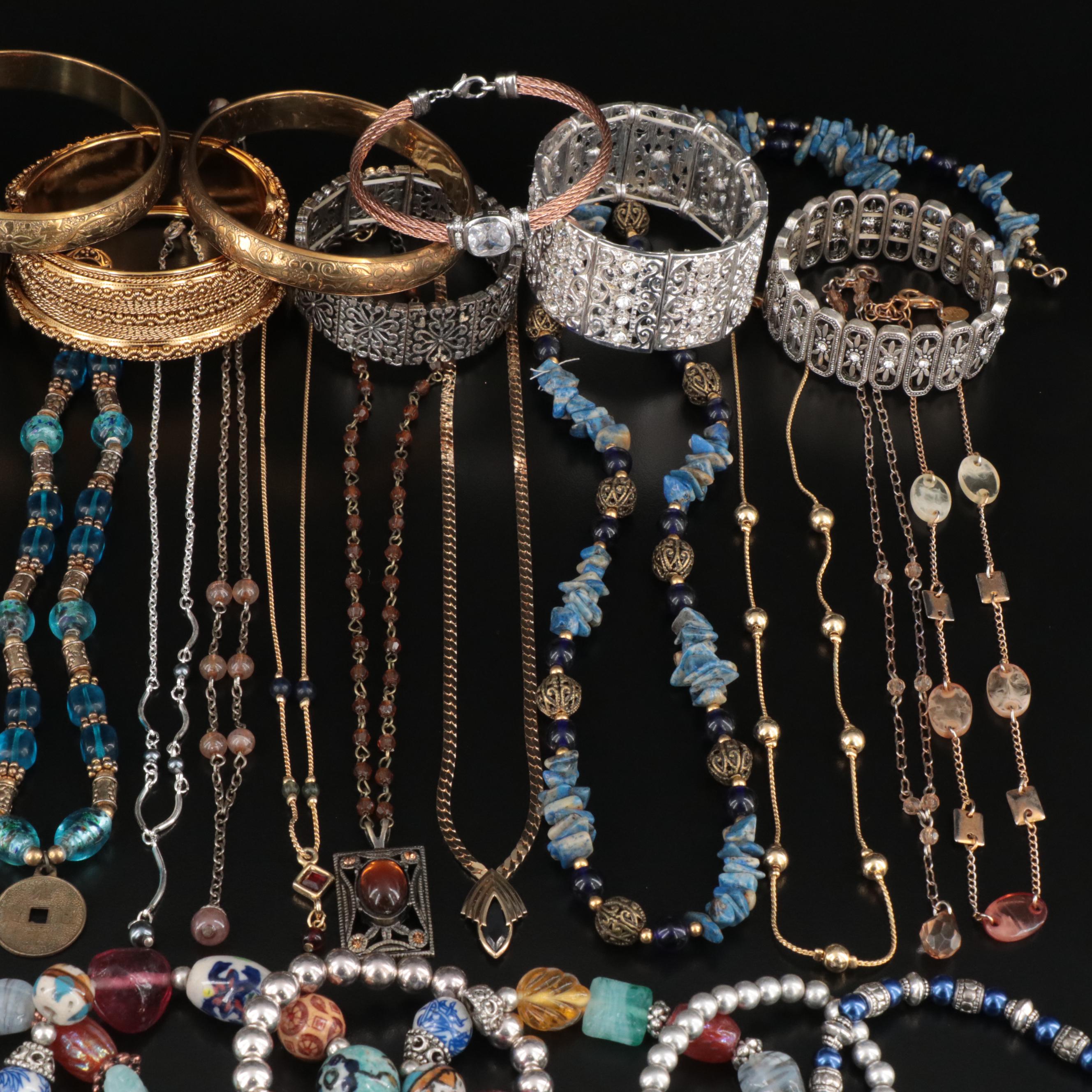 Vintage Style Jewelry Collection Including Milor Sterling