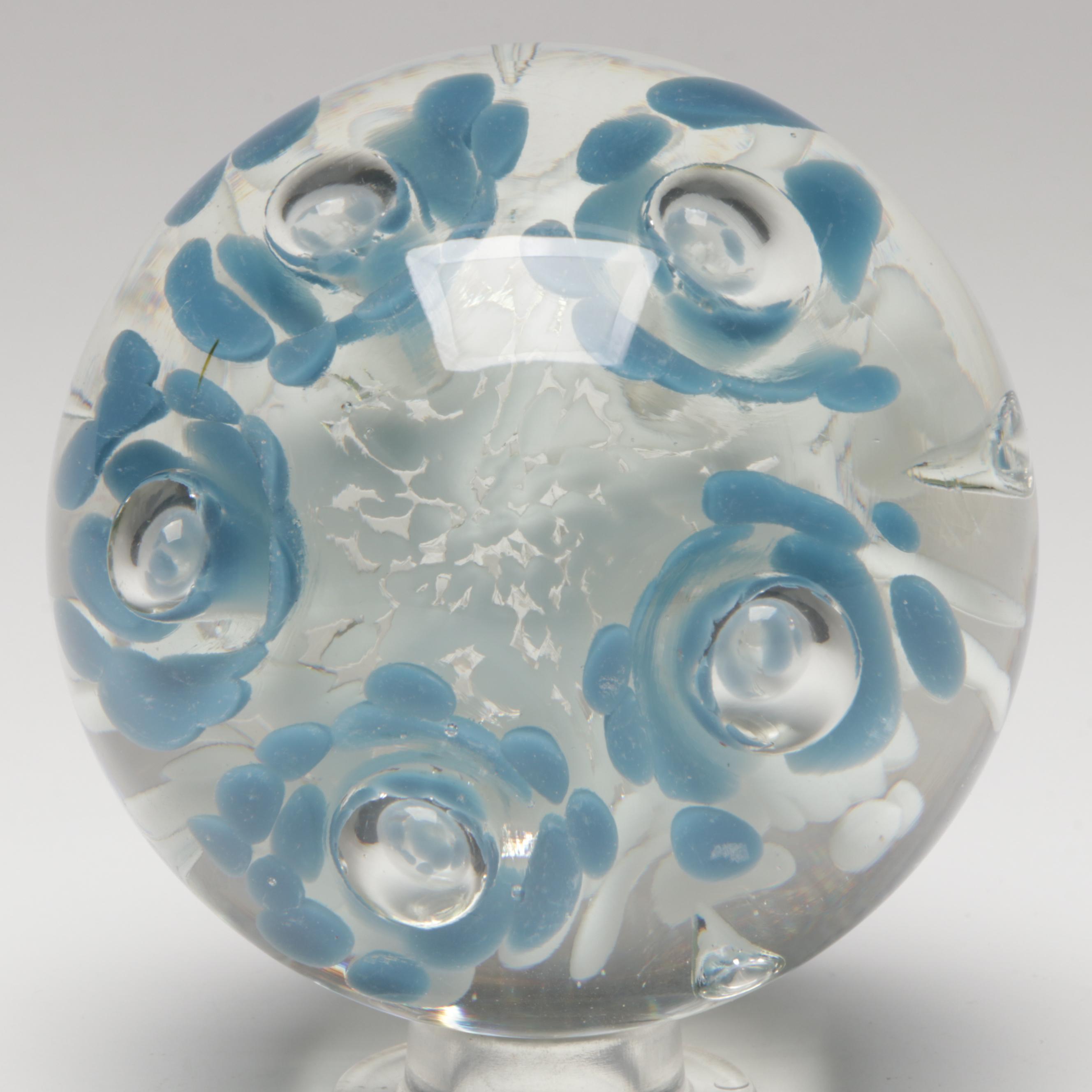 Artist Signed Handmade Art Glass Paperweights, Mid to Late 20th Century