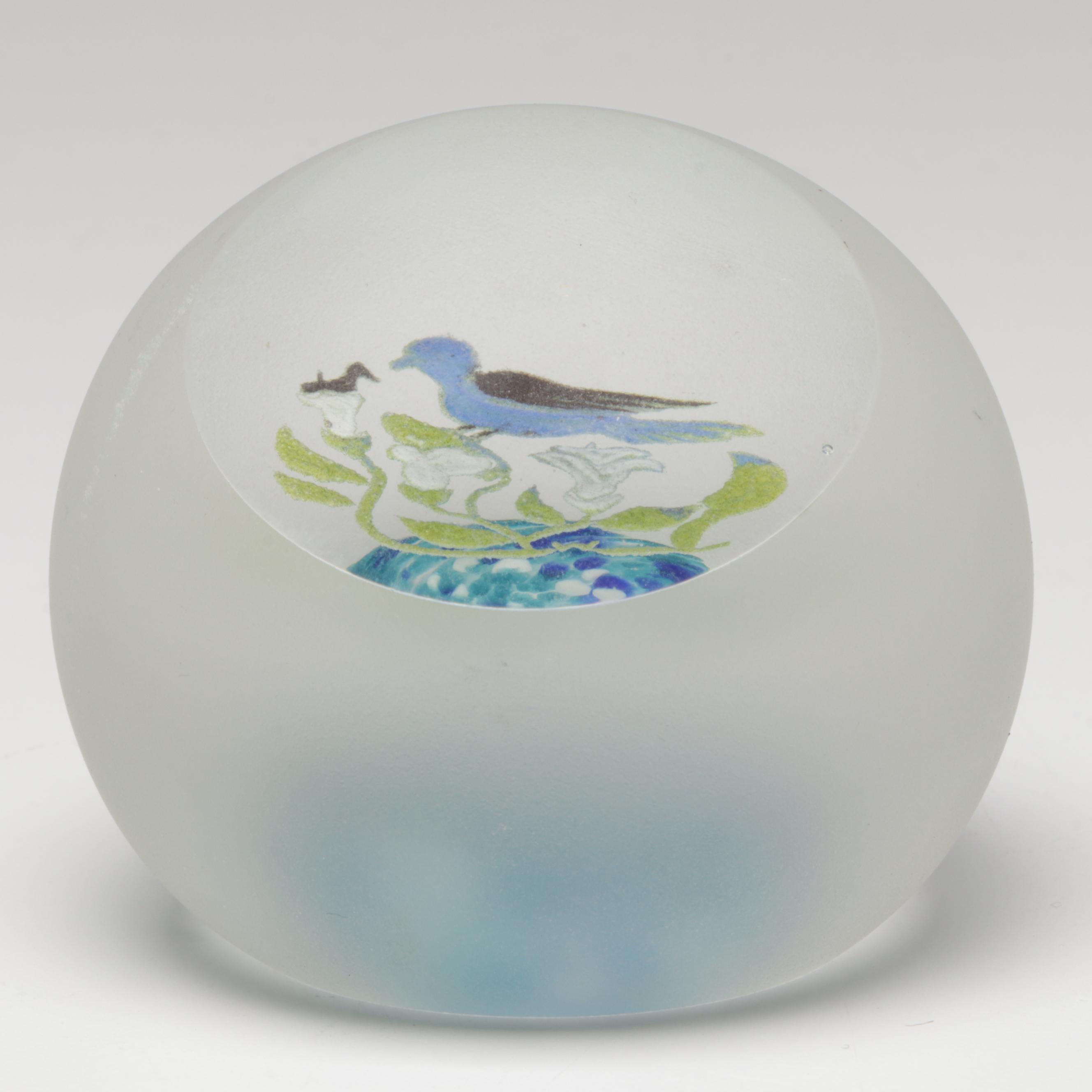 Artist Signed Handmade Art Glass Paperweights, Mid to Late 20th Century