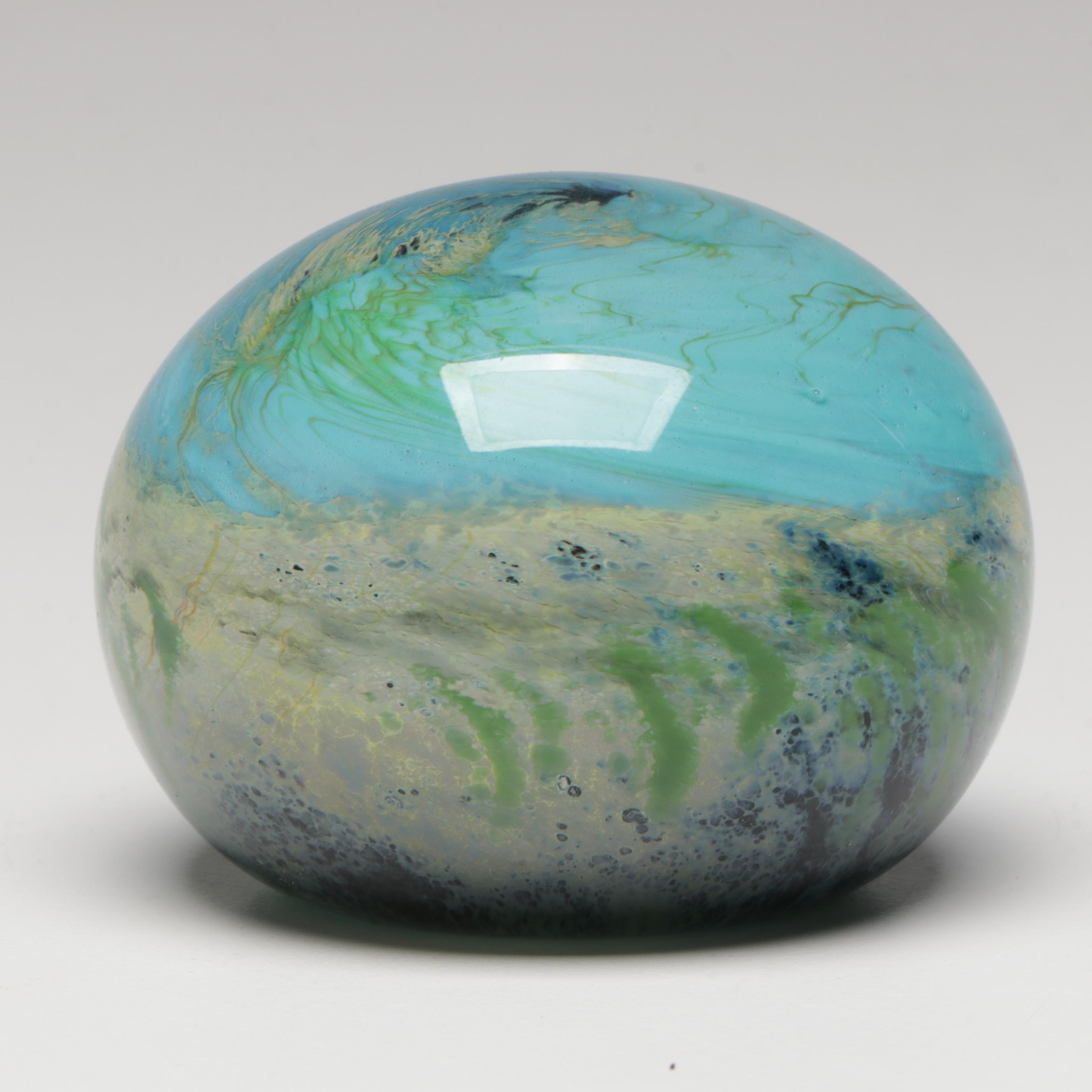 Artist Signed Handmade Art Glass Paperweights, Mid to Late 20th Century