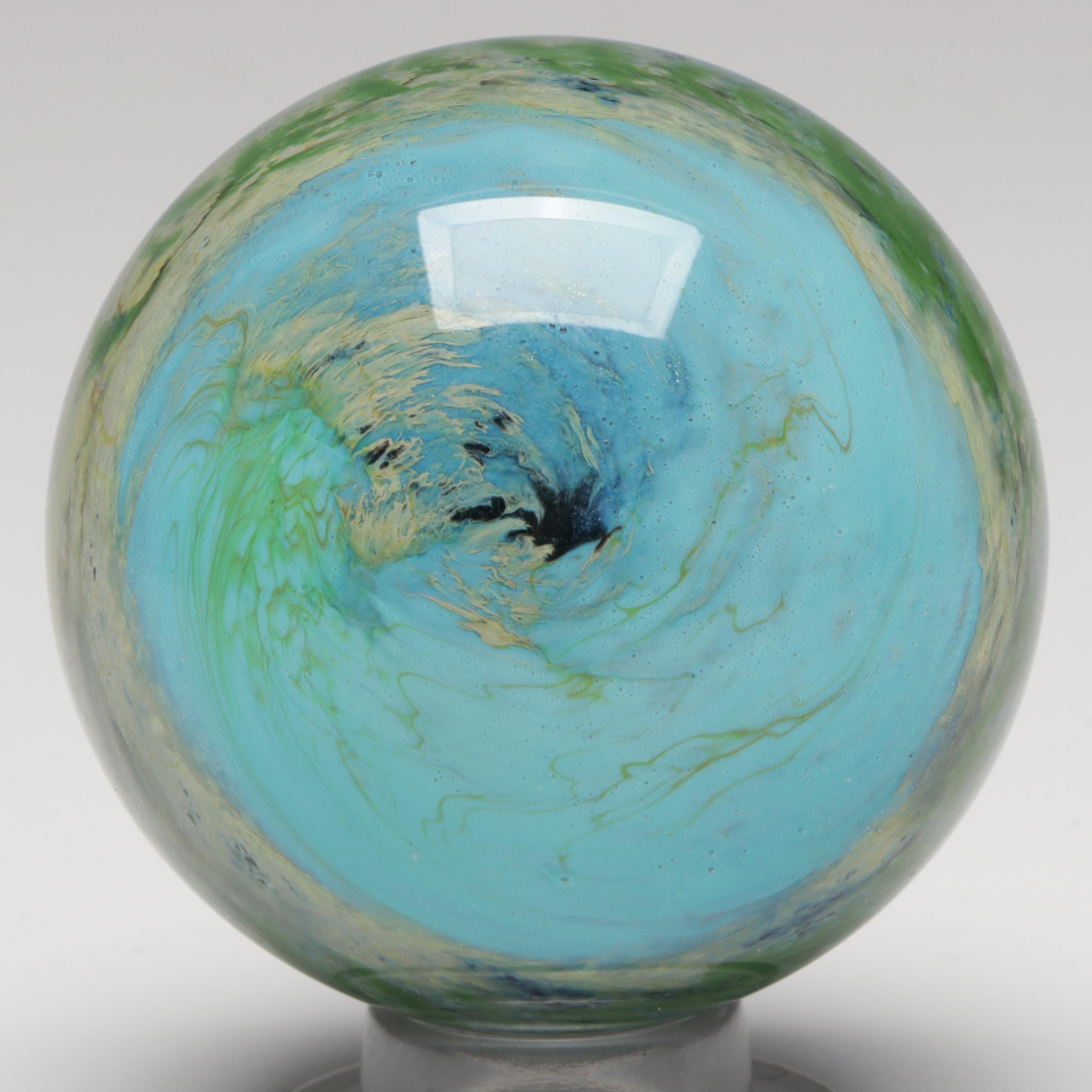 Artist Signed Handmade Art Glass Paperweights, Mid to Late 20th Century