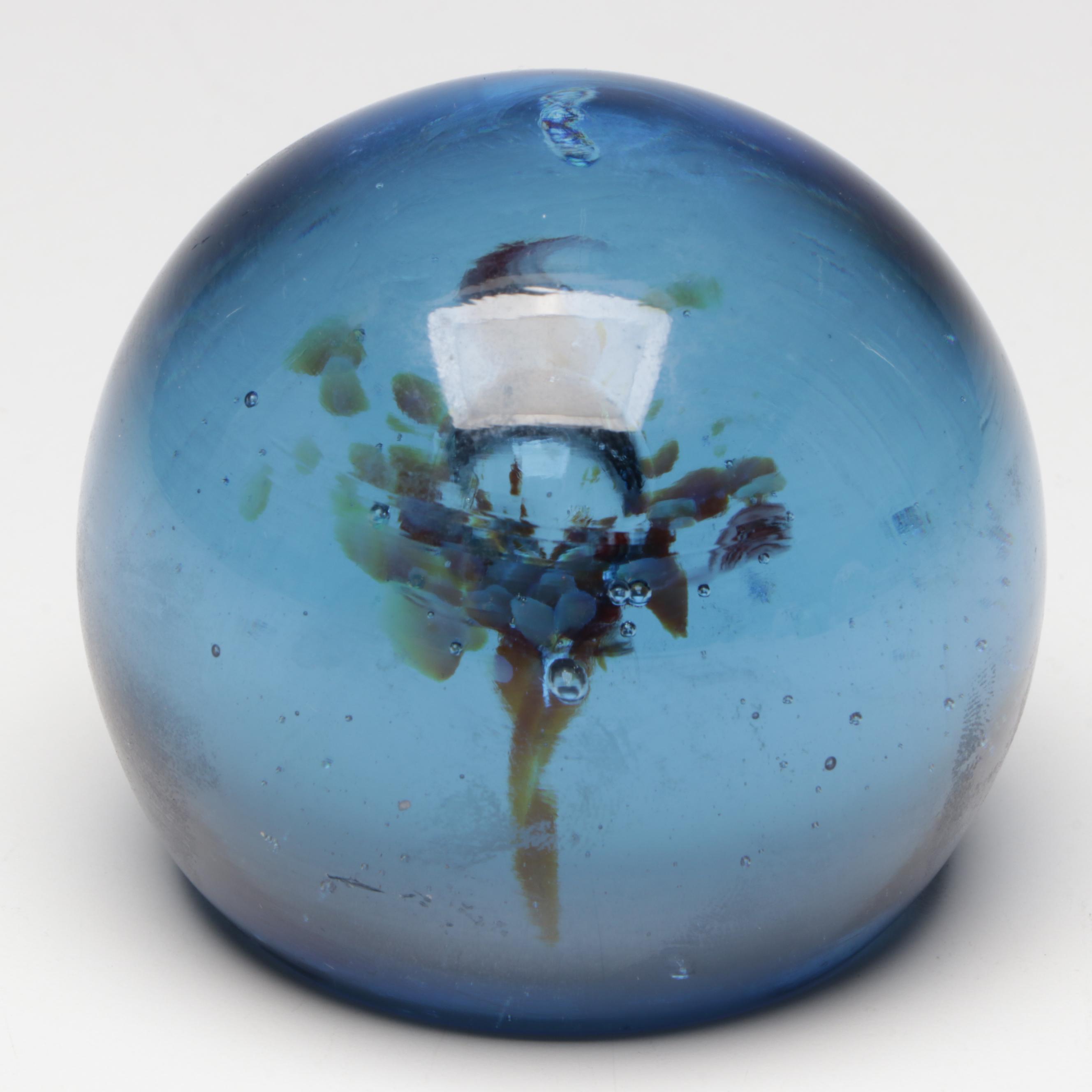 Artist Signed Handmade Art Glass Paperweights, Mid to Late 20th Century